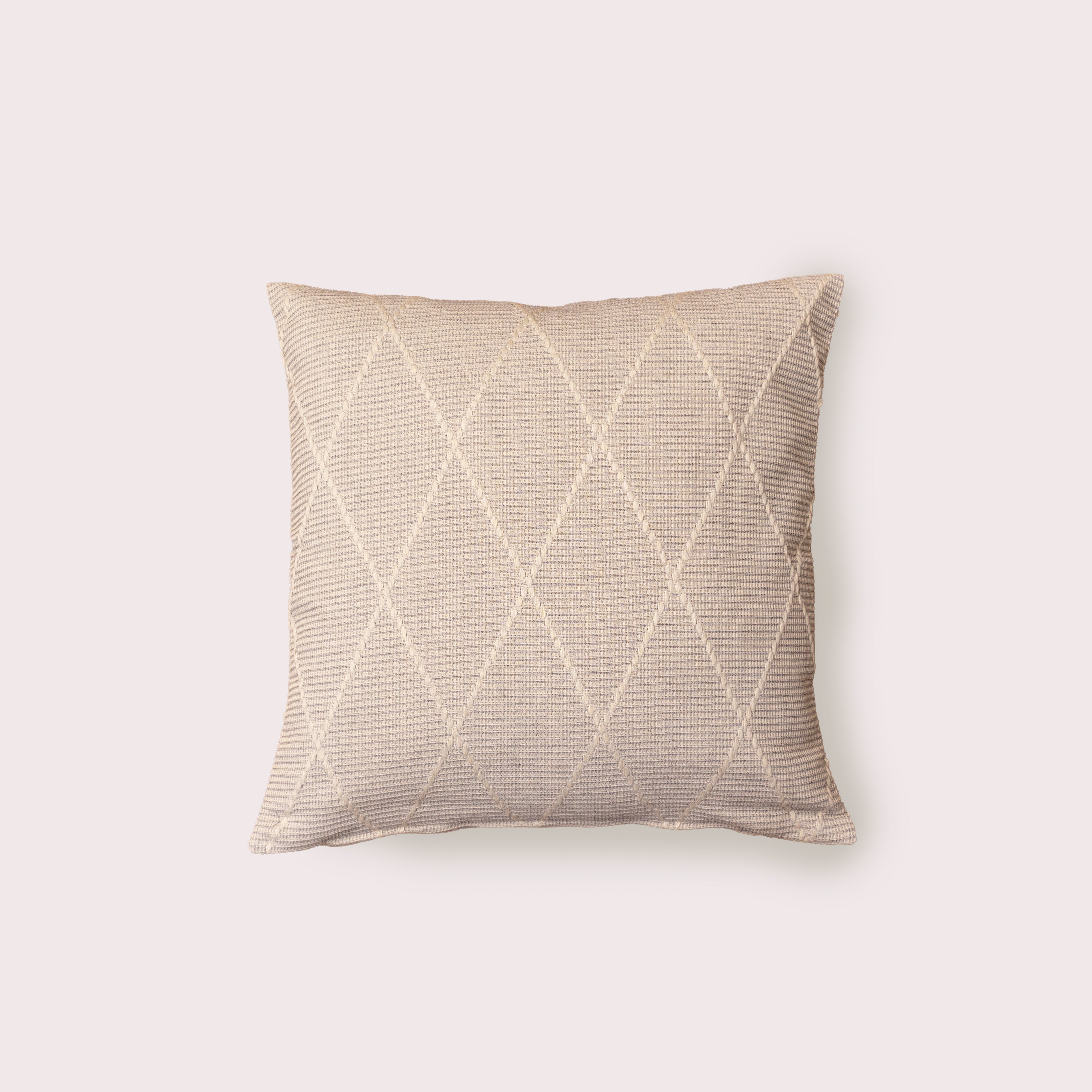 FUNDA DE COJÍN JACQUARD TERRA GRIS