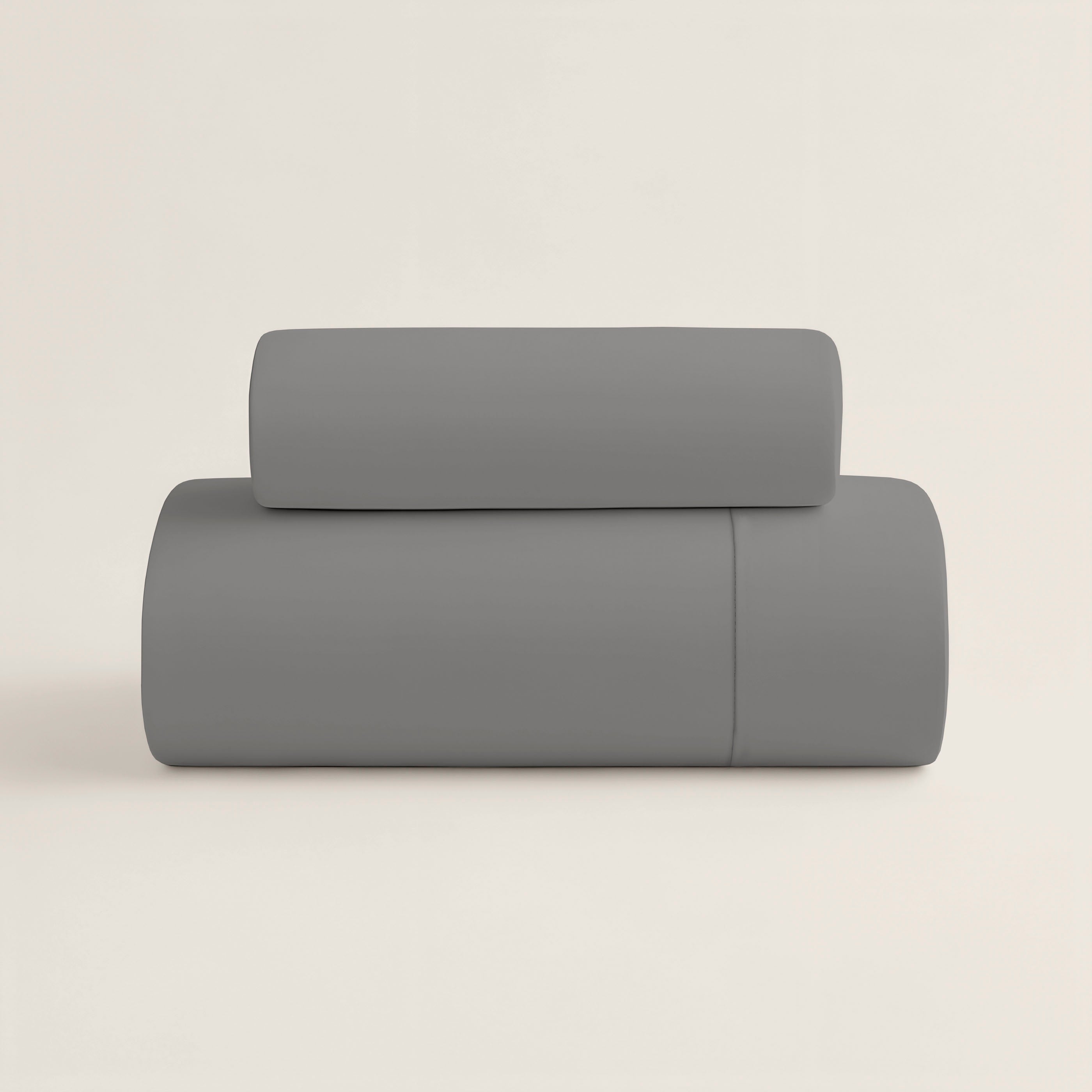 FUNDA NÓRDICA LISA GRIS 100% ALGODÓN
