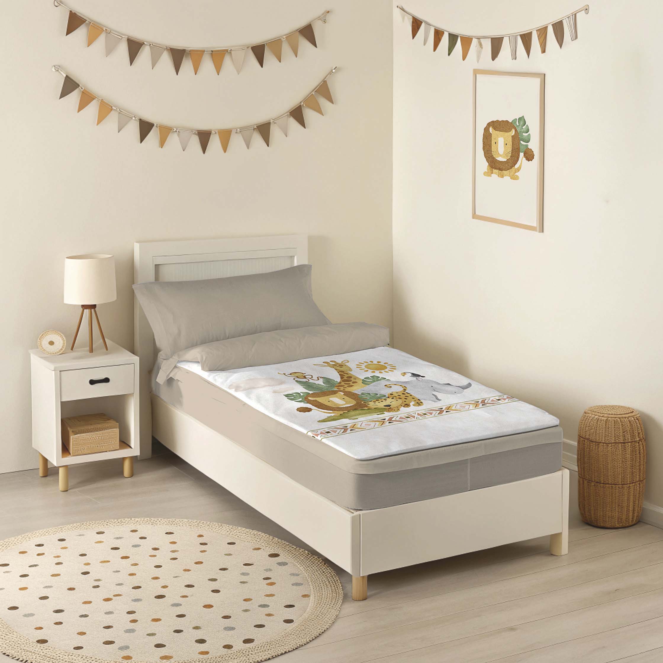 SACO NÓRDICO INFANTIL SAFARI 100% ALGODÓN