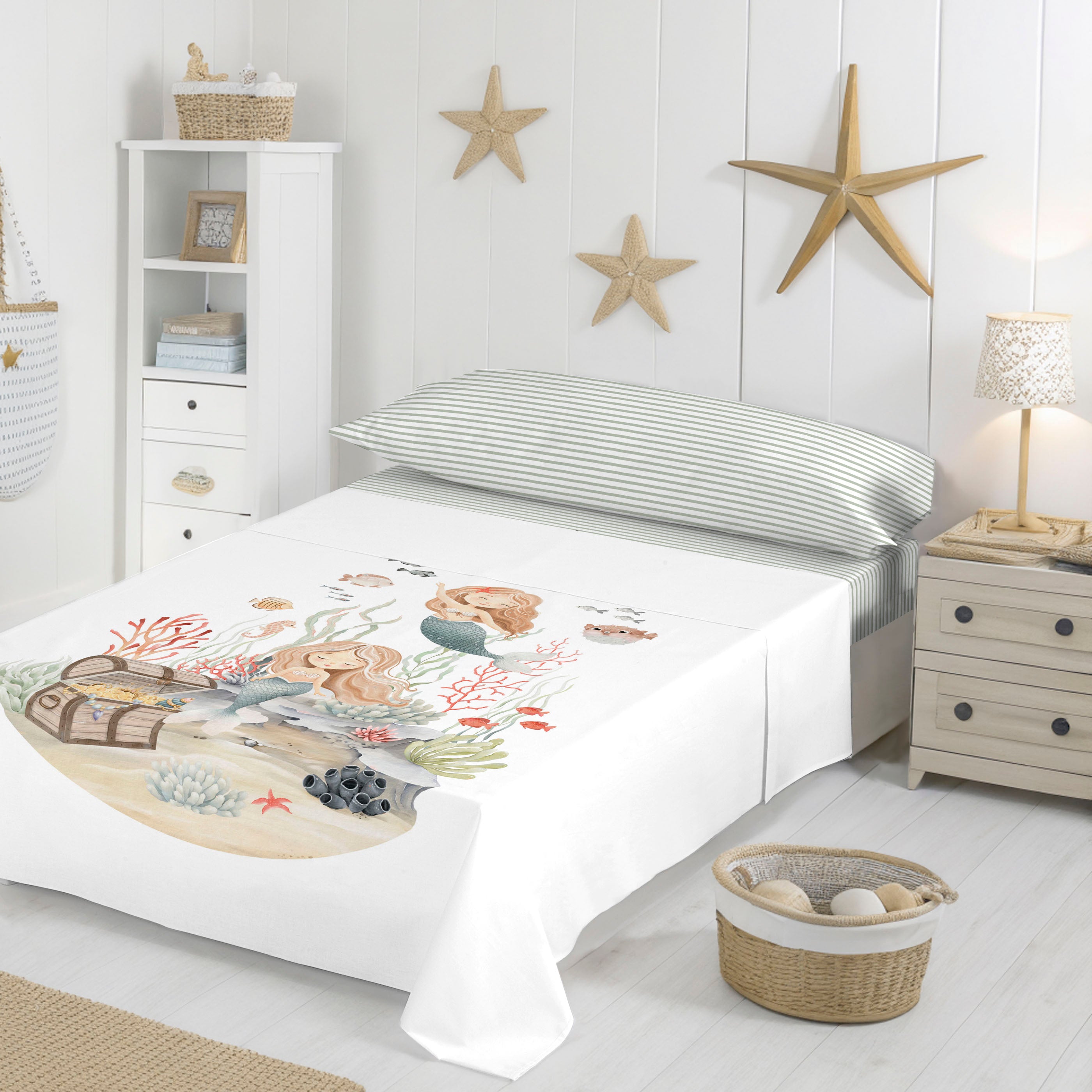 JUEGO SÁBANAS ESTAMPADAS INFANTIL ATHINA 100% ALGODÓN