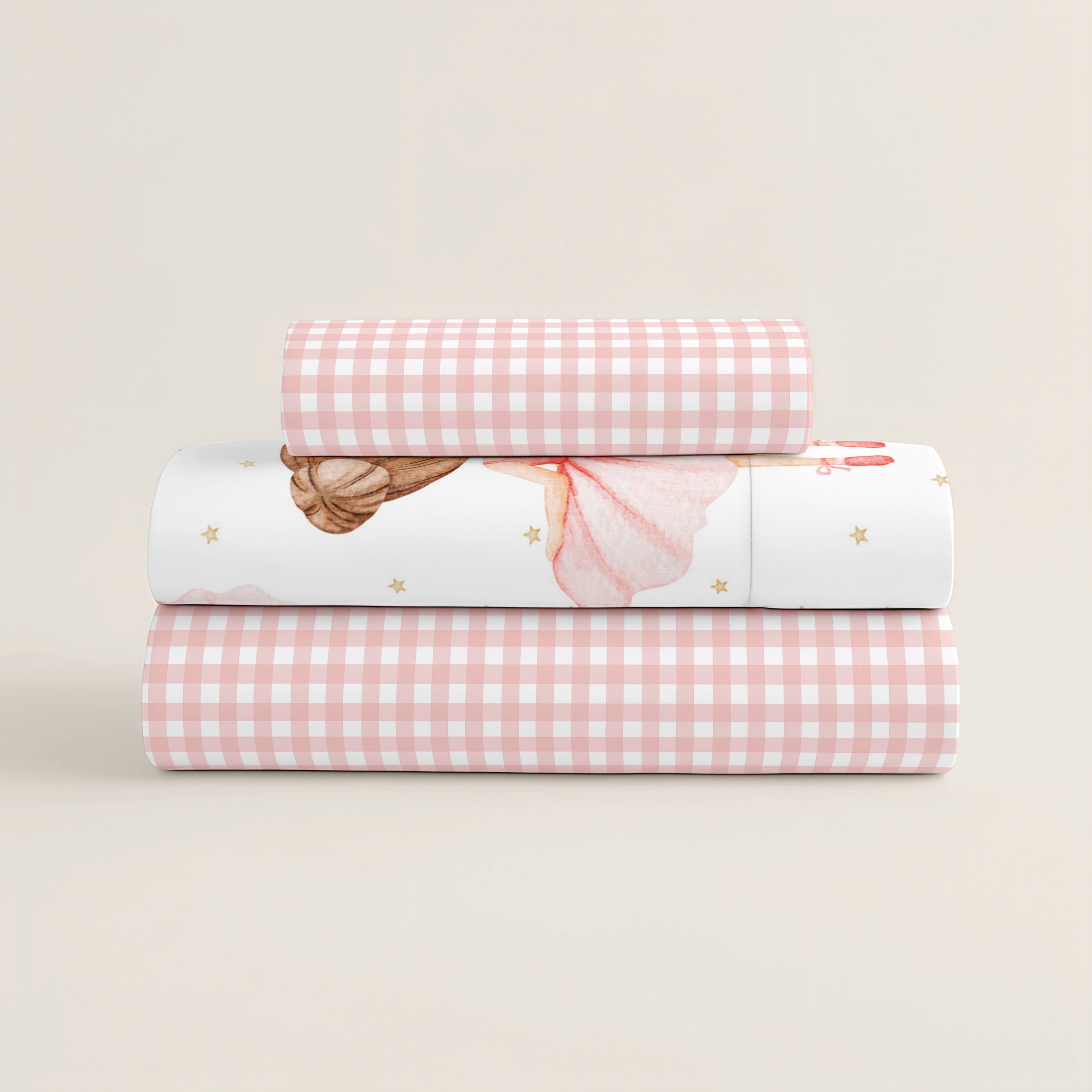 COMPLETO LENZUOLA STAMPATO BAMBINA BALLET 100% COTONE