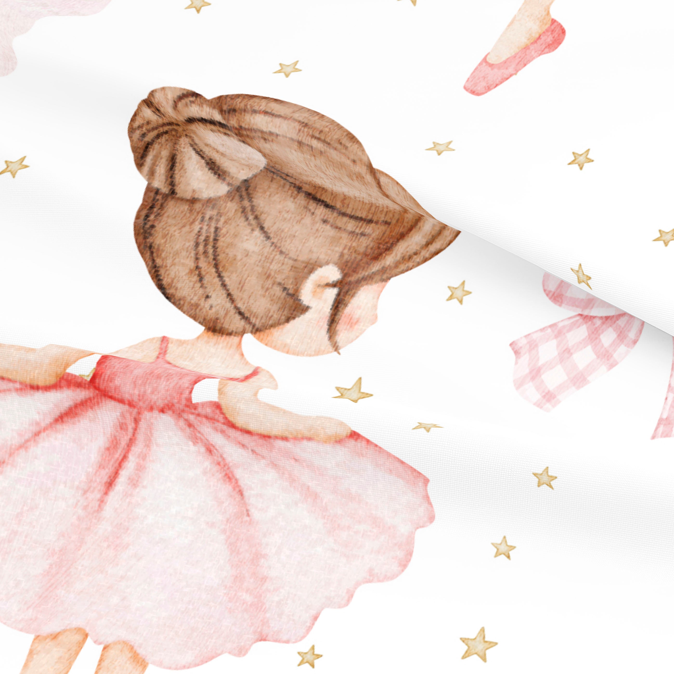 COMPLETO LENZUOLA STAMPATO BAMBINA BALLET 100% COTONE