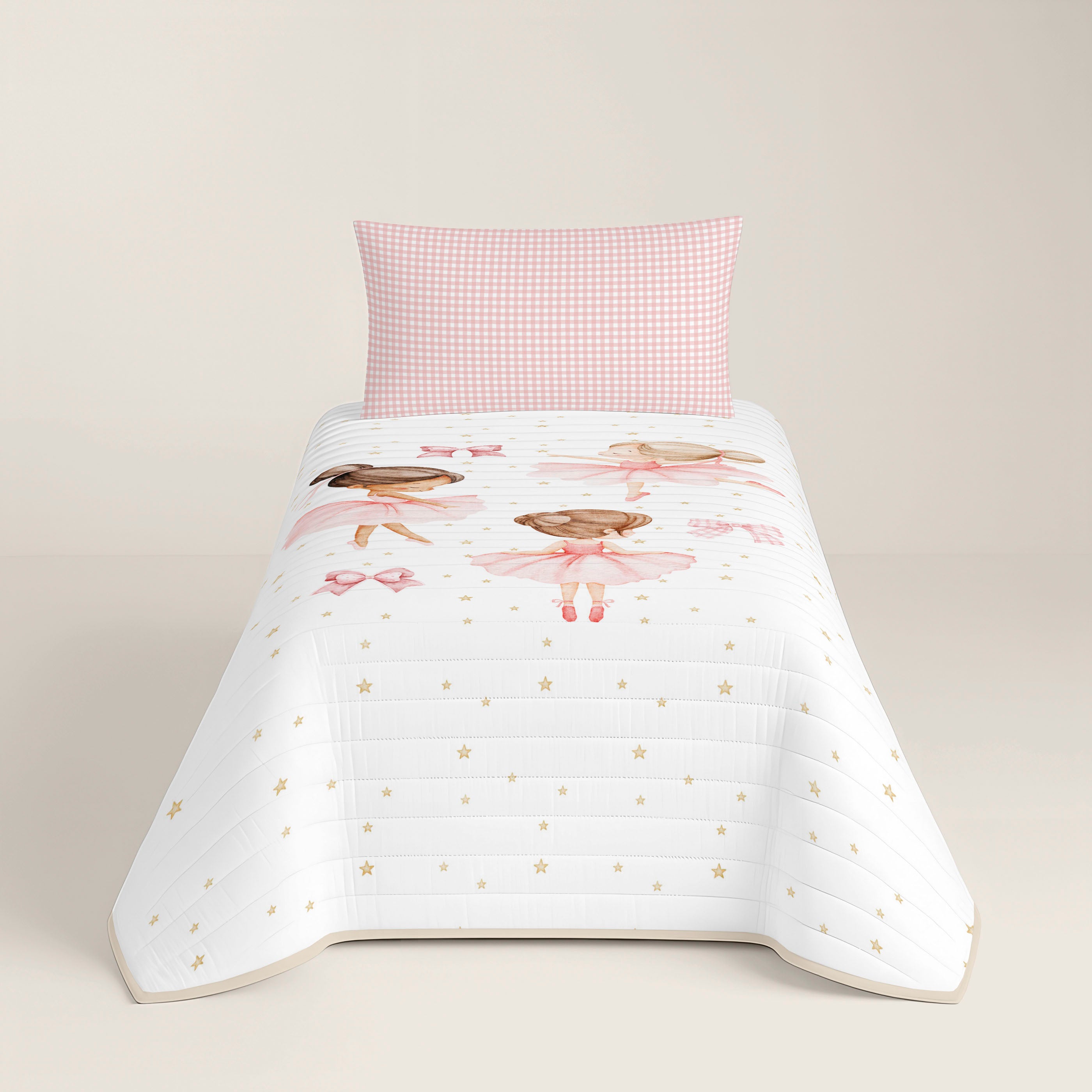 TRAPUNTA BOUTIS REVERSIBILE STAMPATA BAMBINA BALLET 100% COTONE
