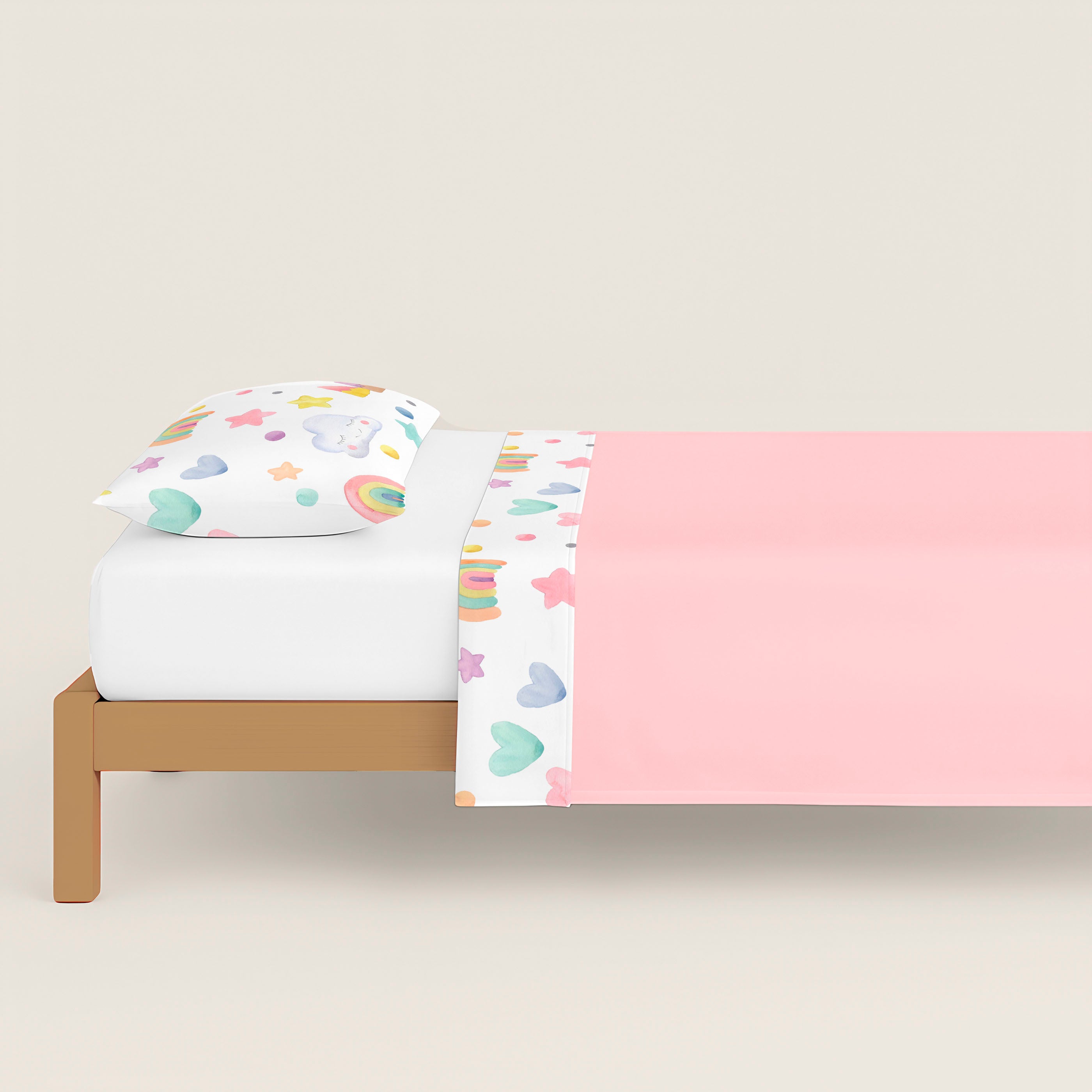 COPRIPIUMINO STAMPATO PER BAMBINI CONFETTI 100% COTONE