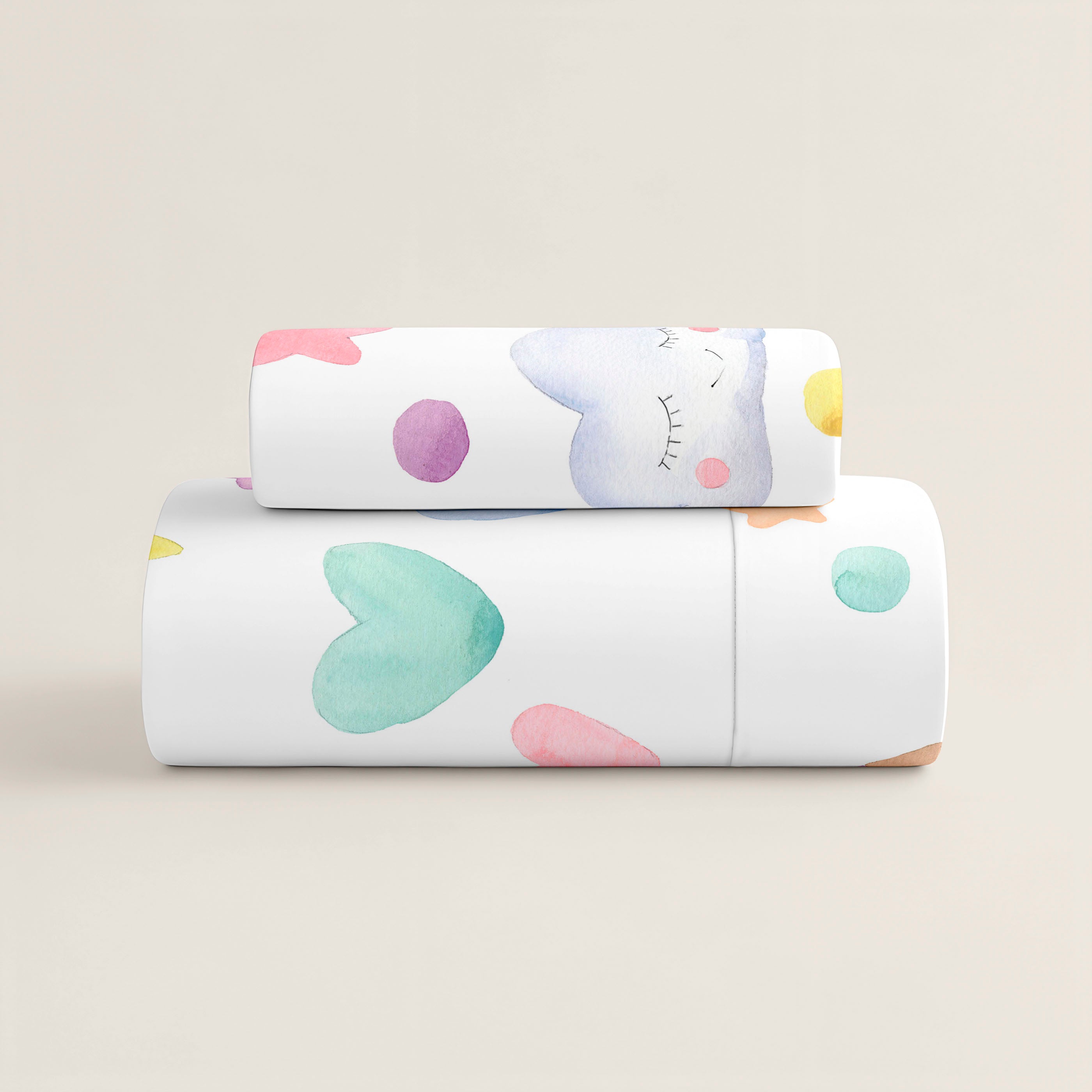 COPRIPIUMINO STAMPATO PER BAMBINI CONFETTI 100% COTONE