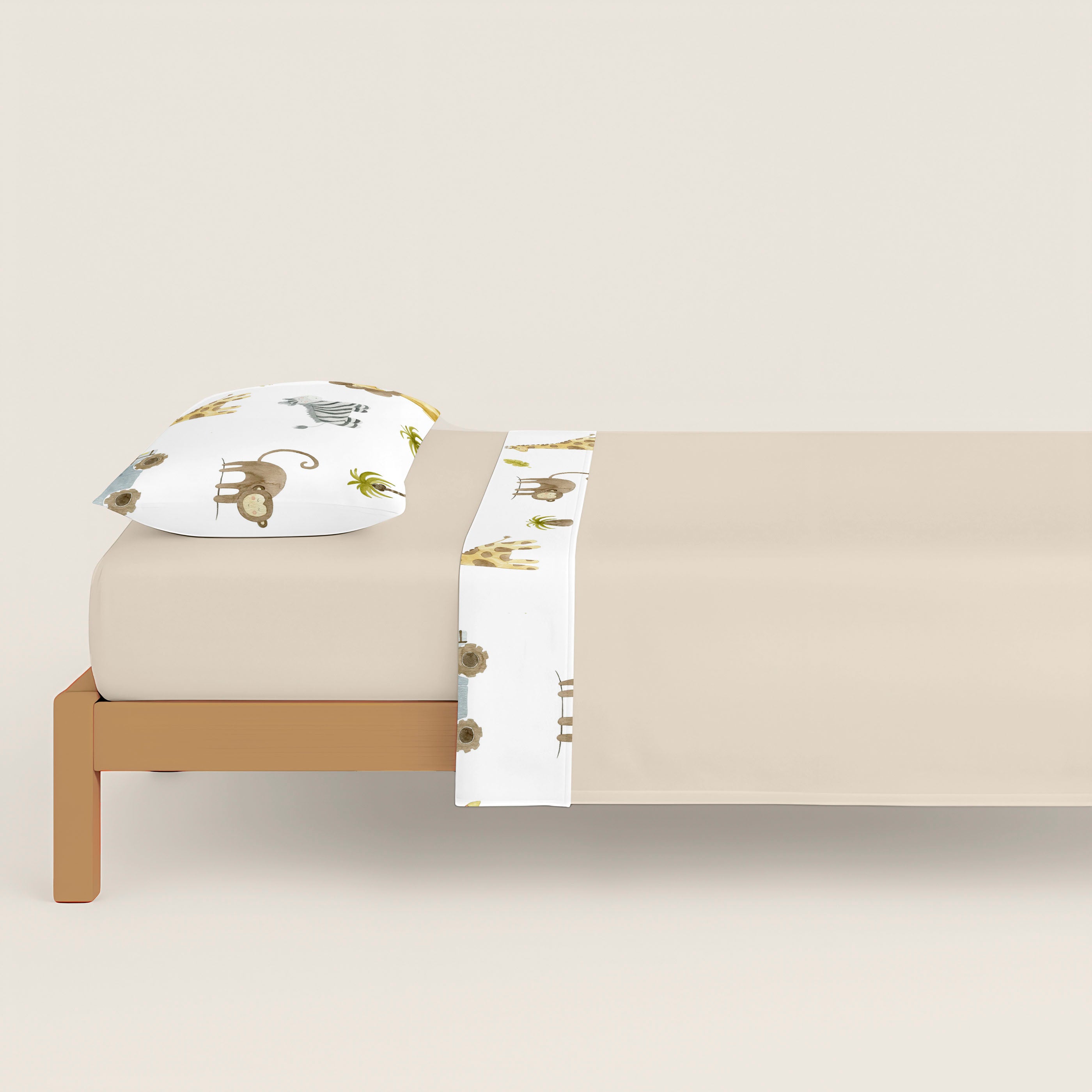 FUNDA NÓRDICA ESTAMPADA INFANTIL SERENGETI 100% ALGODÓN