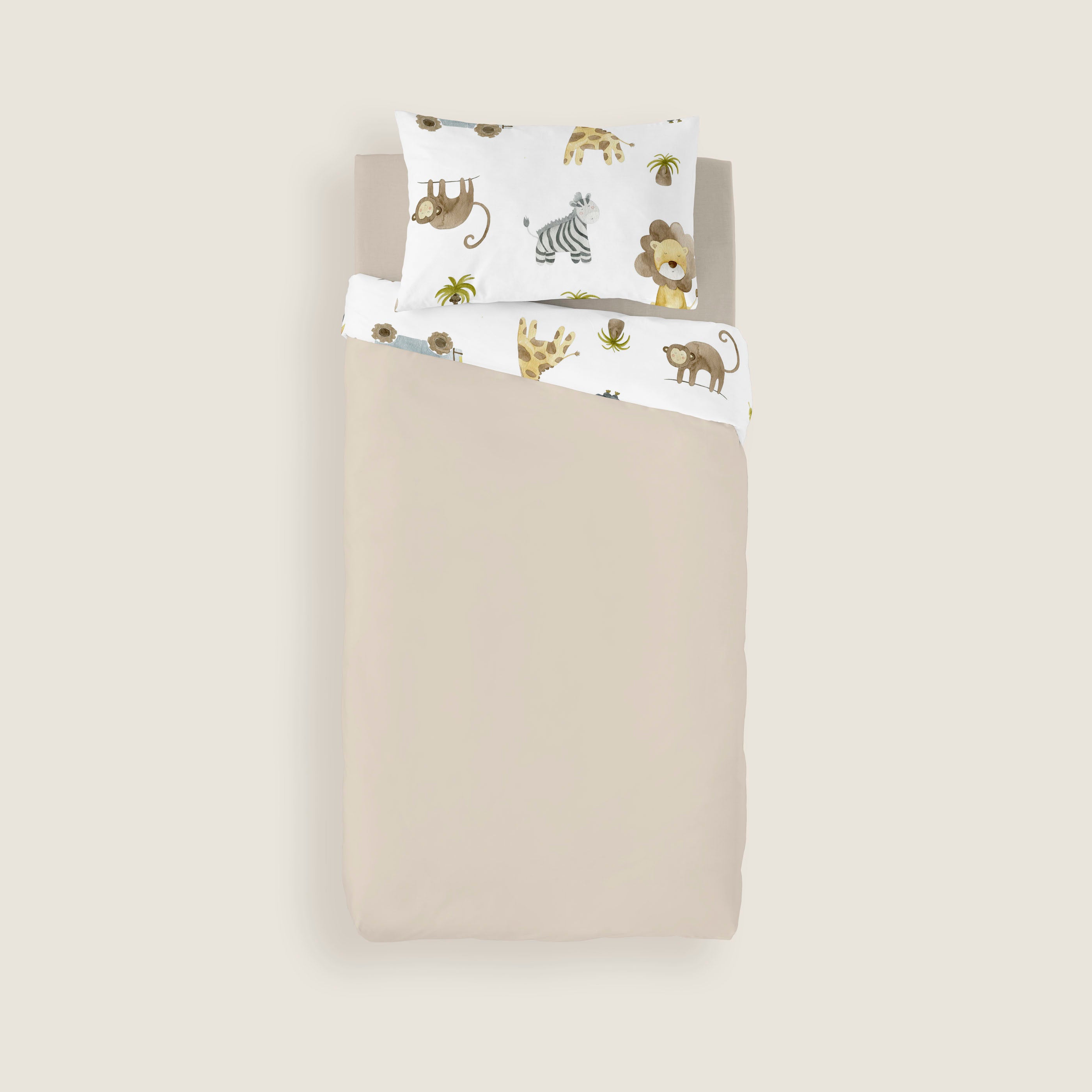FUNDA NÓRDICA ESTAMPADA INFANTIL SERENGETI 100% ALGODÓN