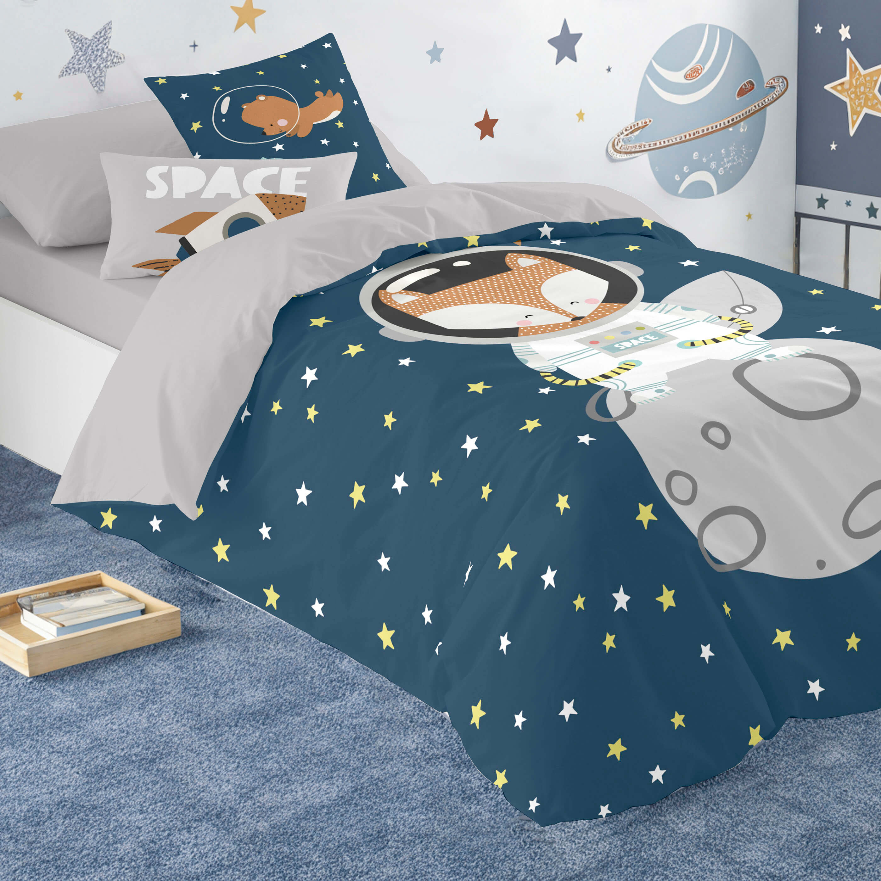 FUNDA NÓRDICA ESTAMPADA INFANTIL NEIL 100% ALGODÓN