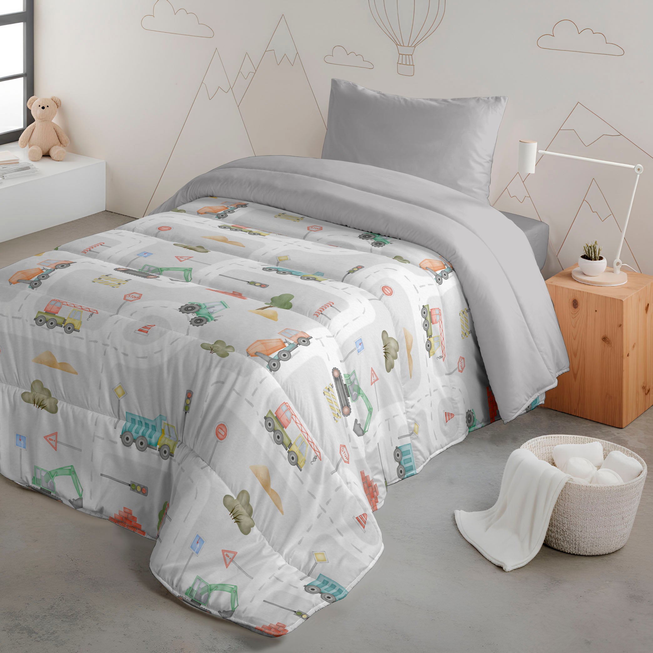 EDREDÓN NÓRDICO ESTAMPADO INFANTIL ROAD