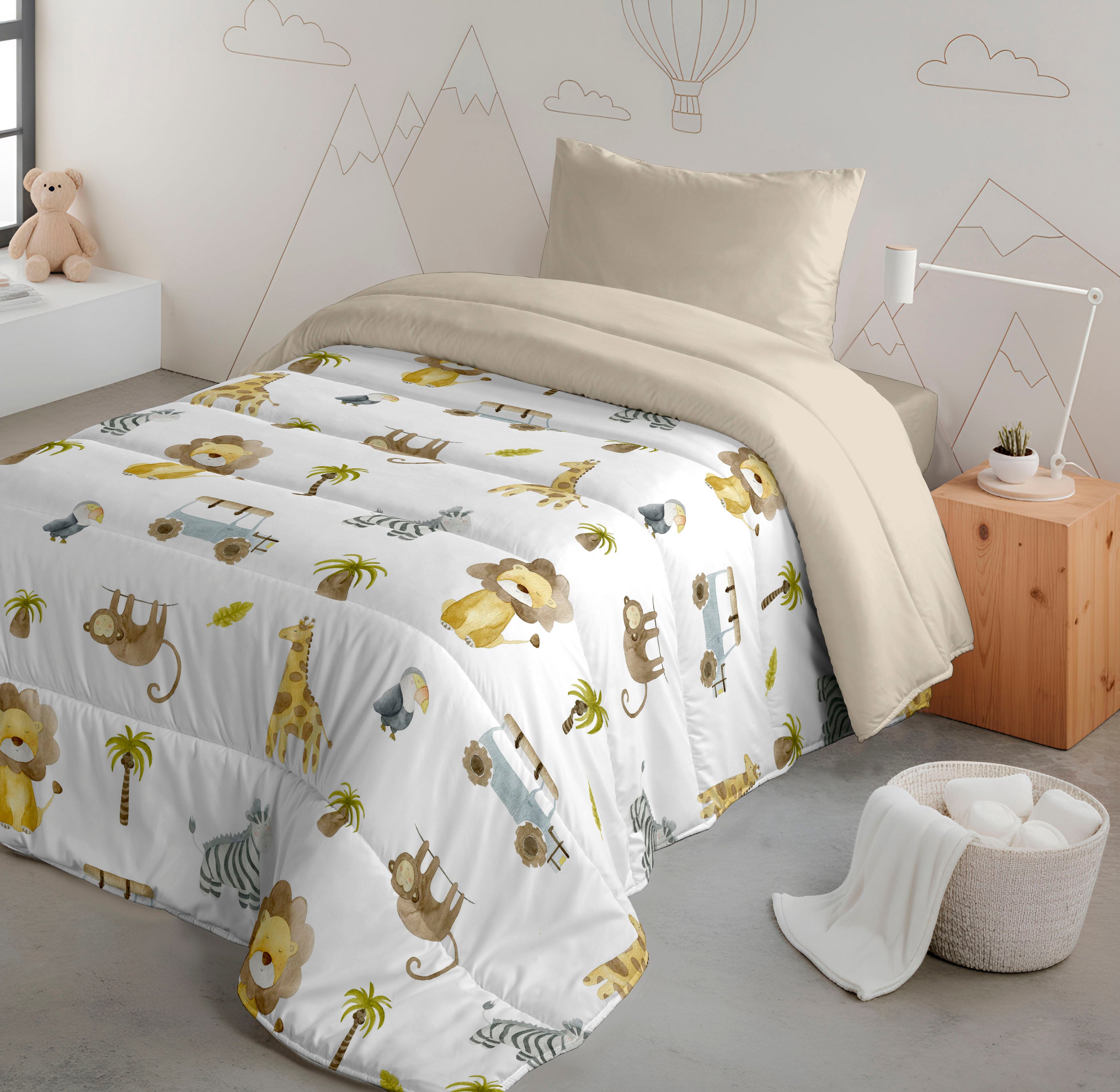 EDREDÓN NÓRDICO ESTAMPADO INFANTIL SERENGETI