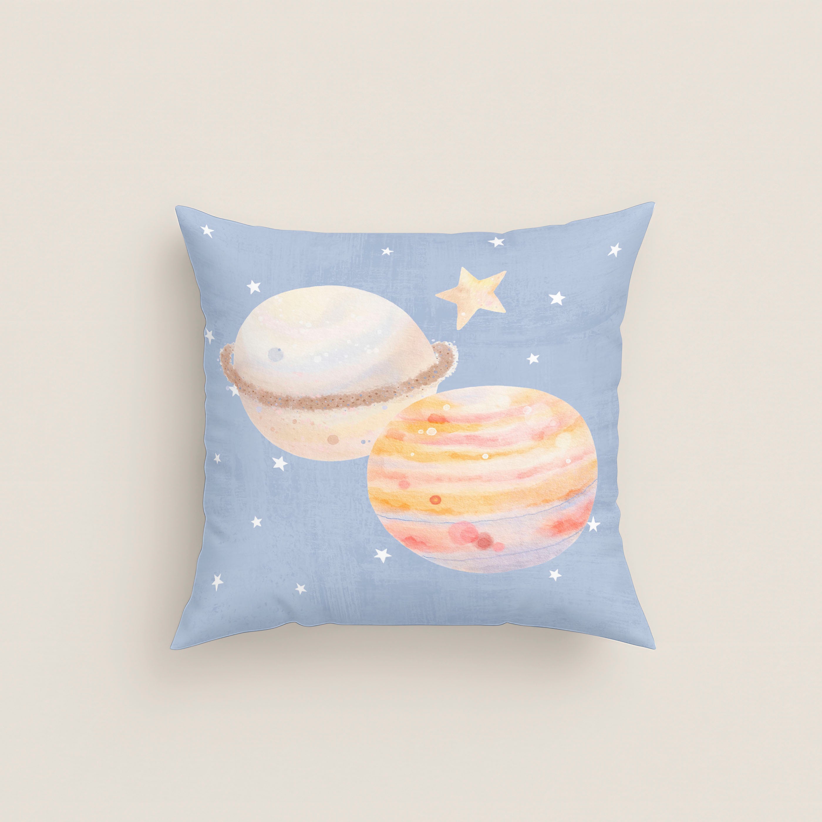 FODERA PER CUSCINO PER BAMBINI STAMPA ASTRO 100% COTONE
