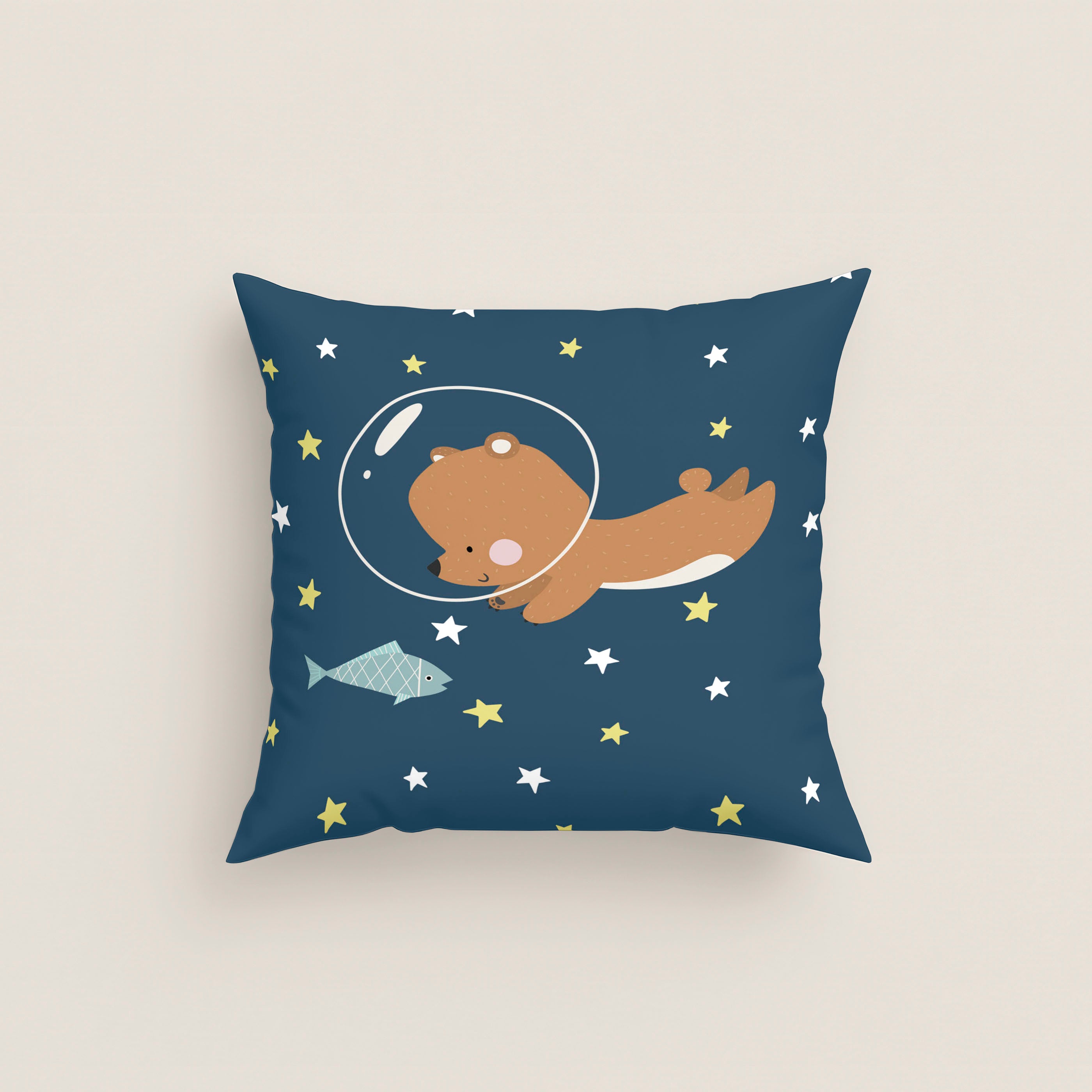 FUNDA DE COJÍN INFANTIL ESTAMPADO NEIL 100% ALGODÓN