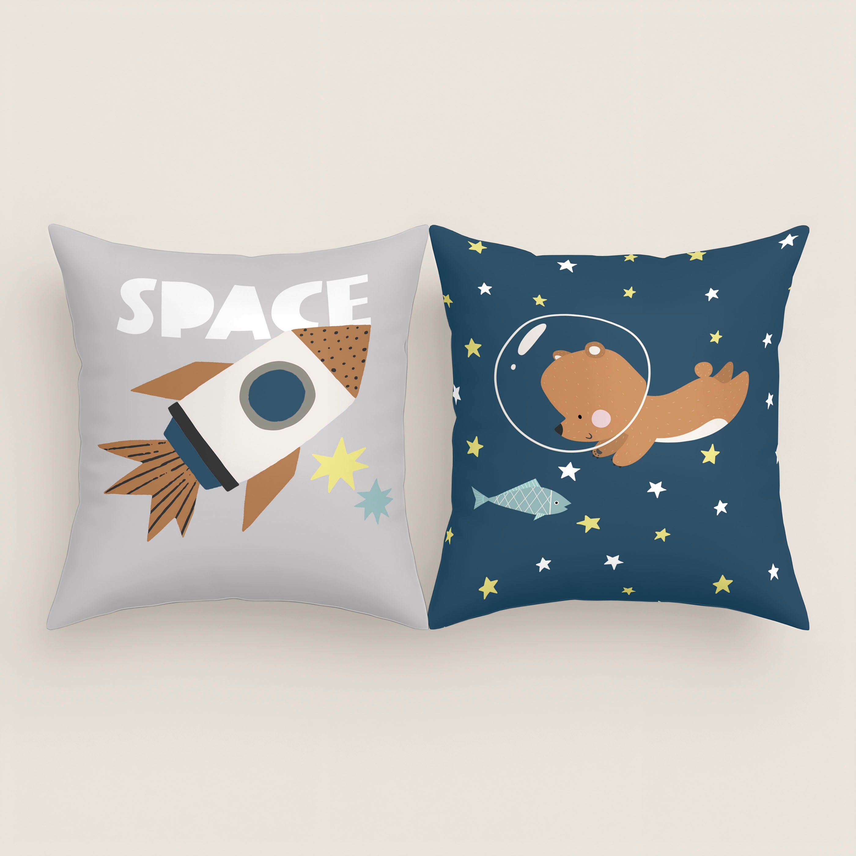 FUNDA DE COJÍN INFANTIL ESTAMPADO NEIL 100% ALGODÓN