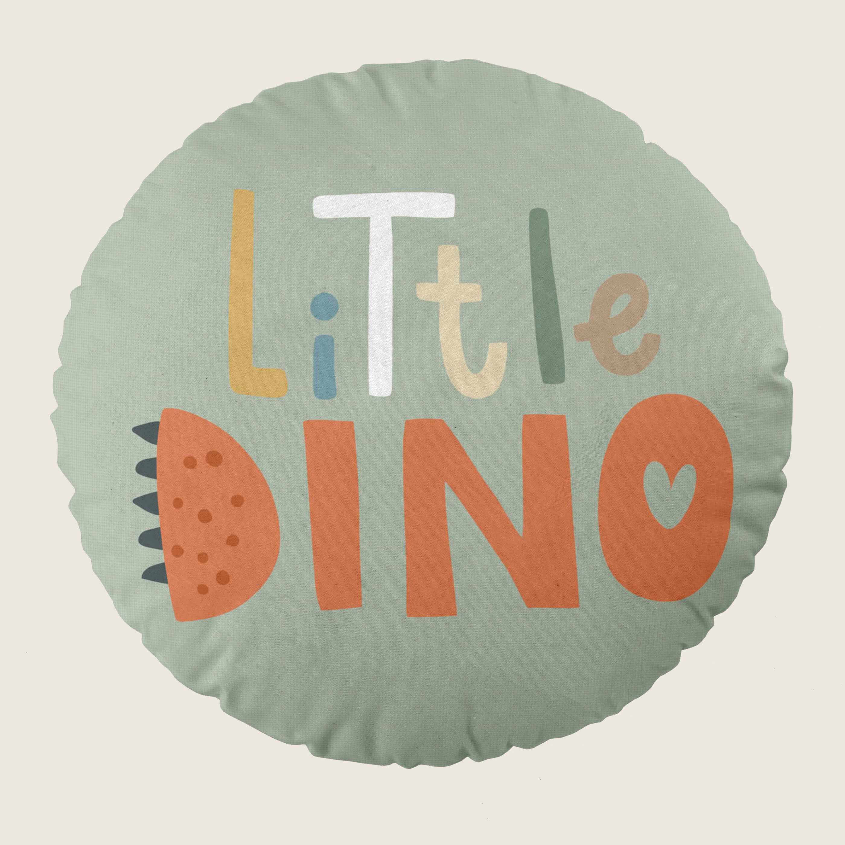 COJÍN REDONDO INFANTIL ESTAMPADO DINOLAND