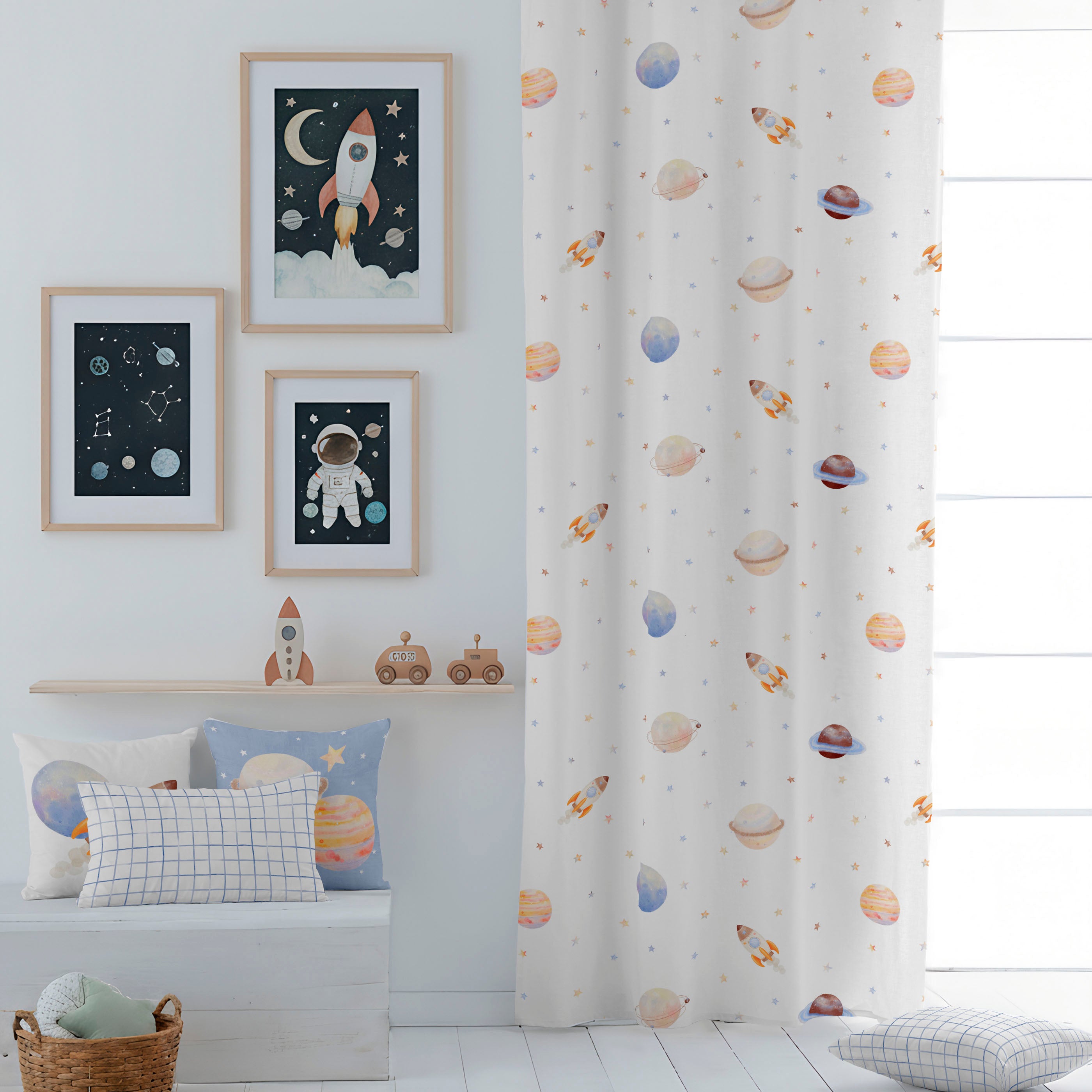 CORTINA INFANTIL ASTRO 100% ALGODÓN