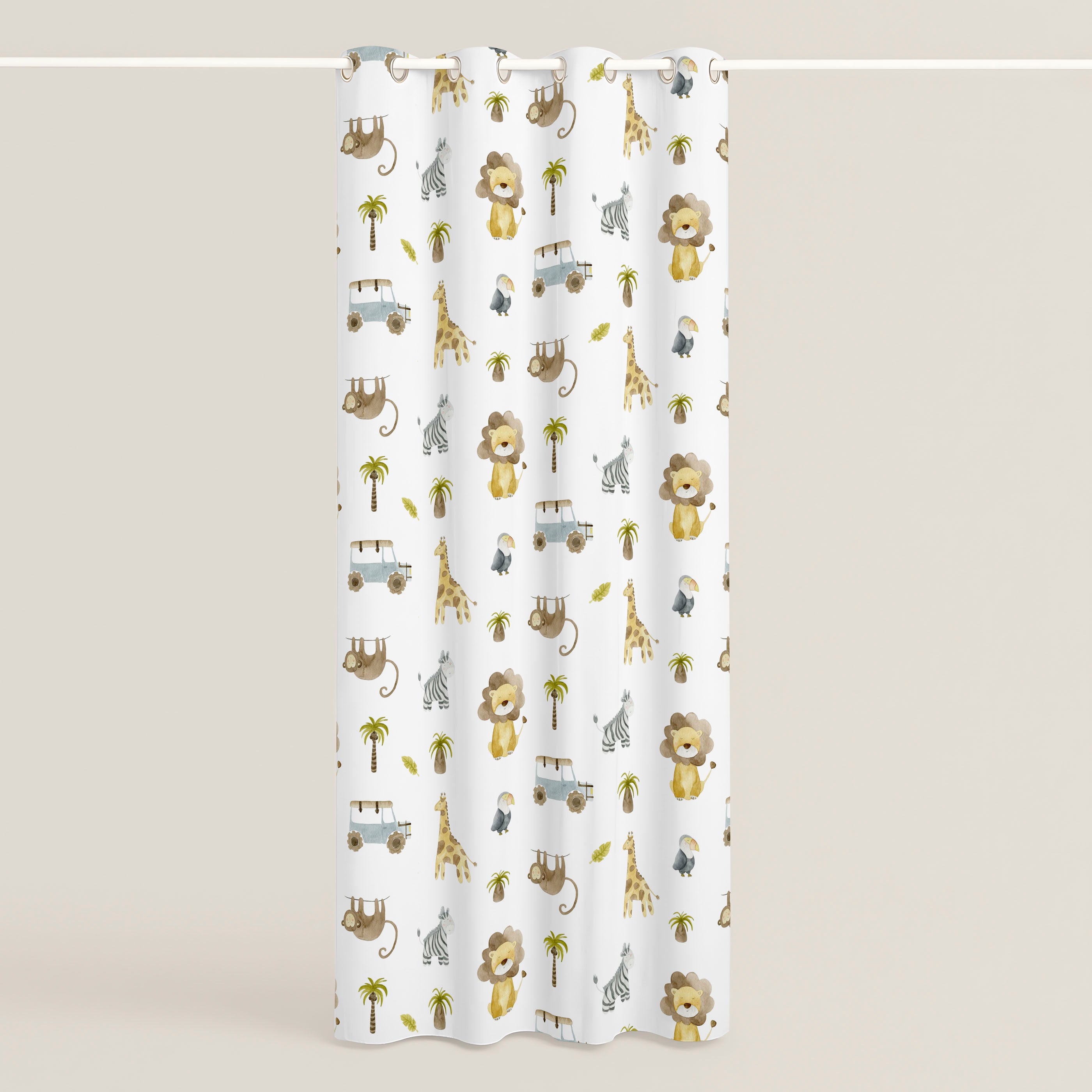 CORTINA INFANTIL SERENGETI 100% ALGODÓN