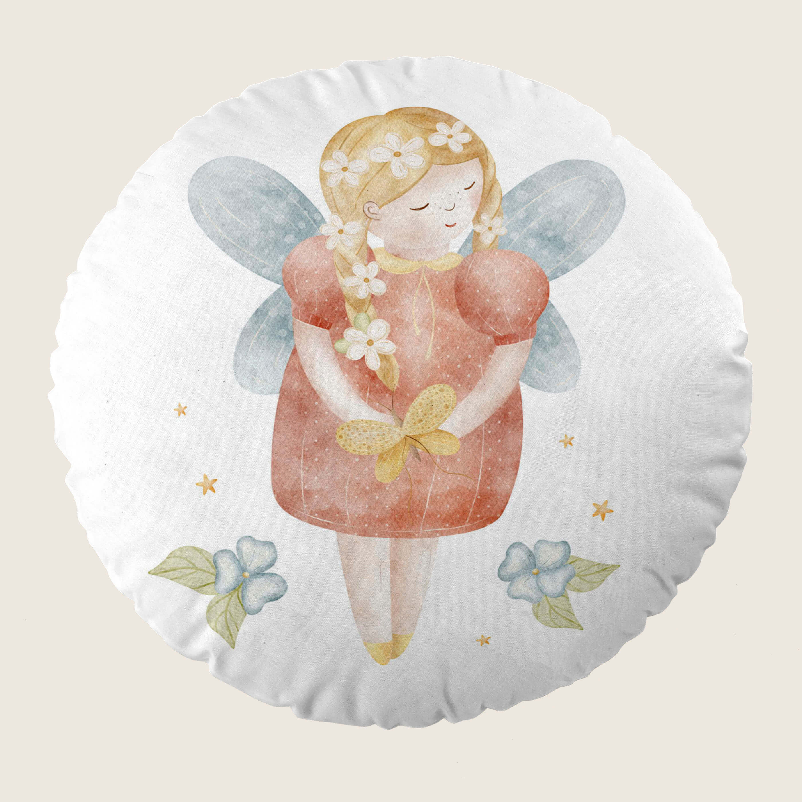 COJÍN REDONDO CUNA BEBÉ ESTAMPADO LORIAN