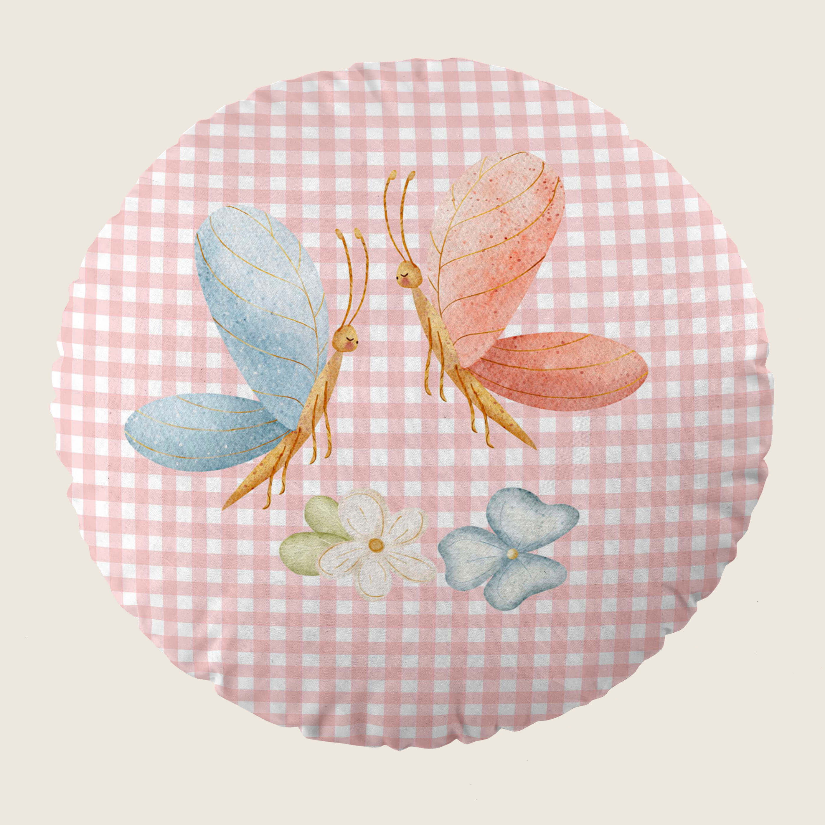 COJÍN REDONDO CUNA BEBÉ ESTAMPADO LORIAN