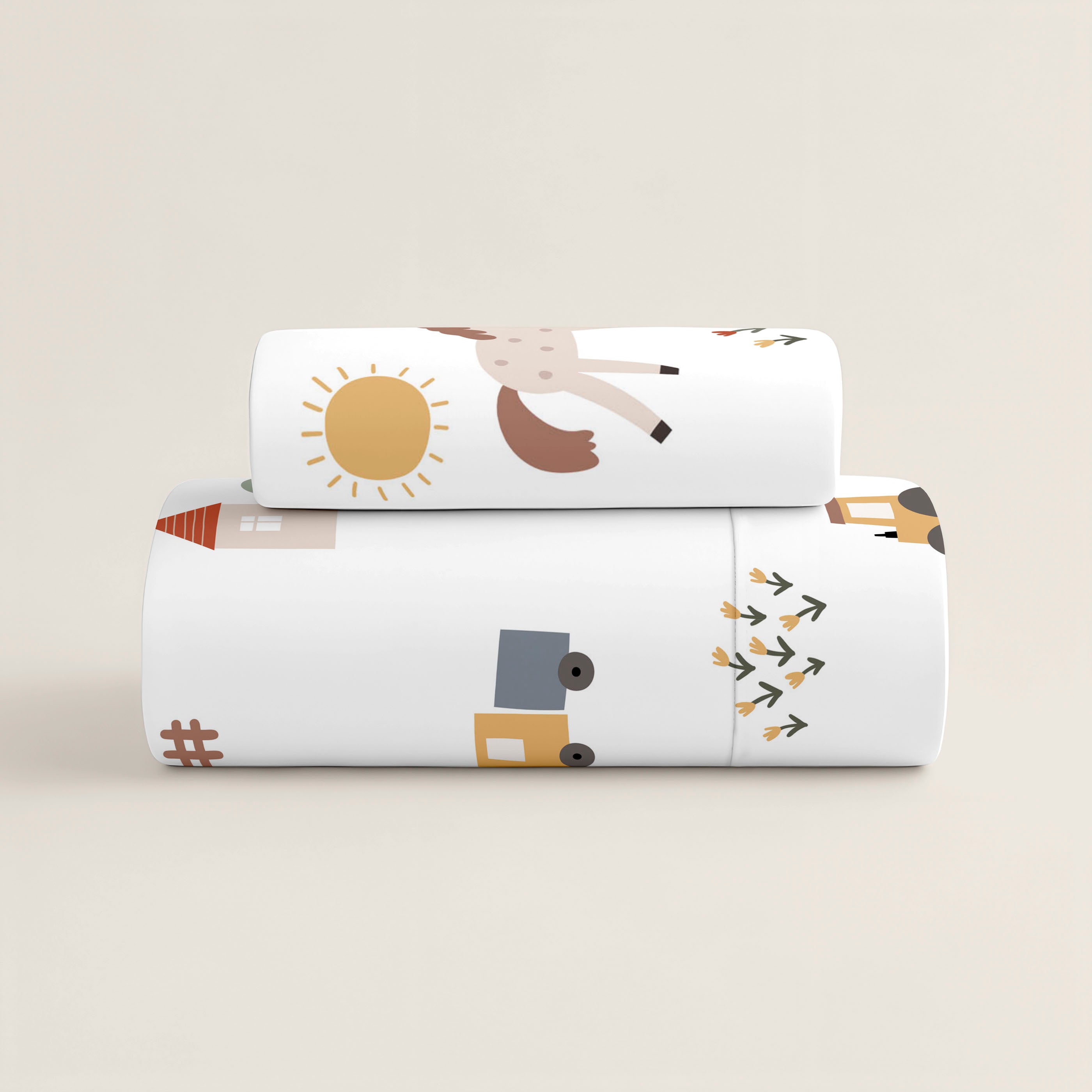 FUNDA NÓRDICA REVERSIBLE CUNA BEBÉ FARM LIFE 100% ALGODÓN