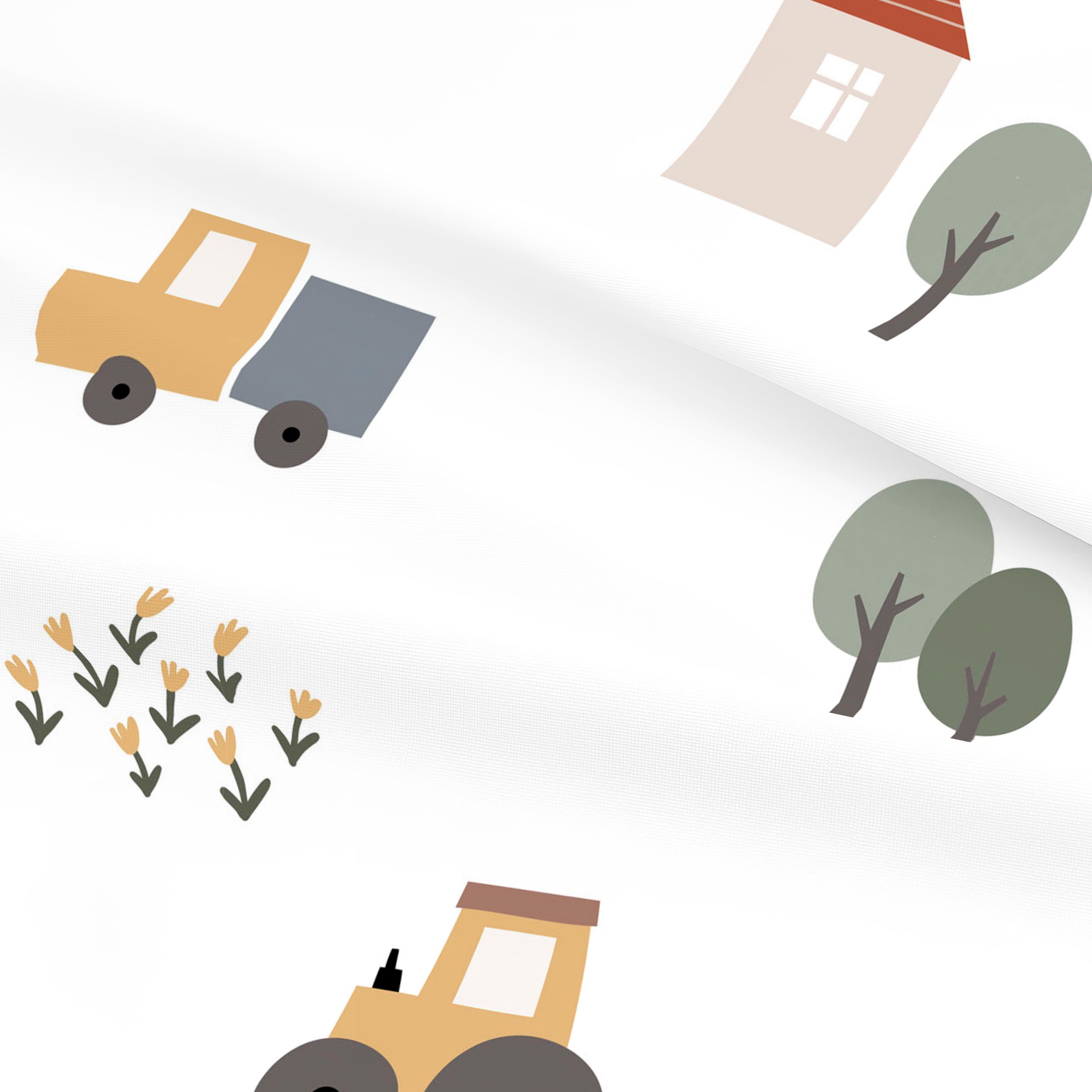 FUNDA NÓRDICA REVERSIBLE CUNA BEBÉ FARM LIFE 100% ALGODÓN