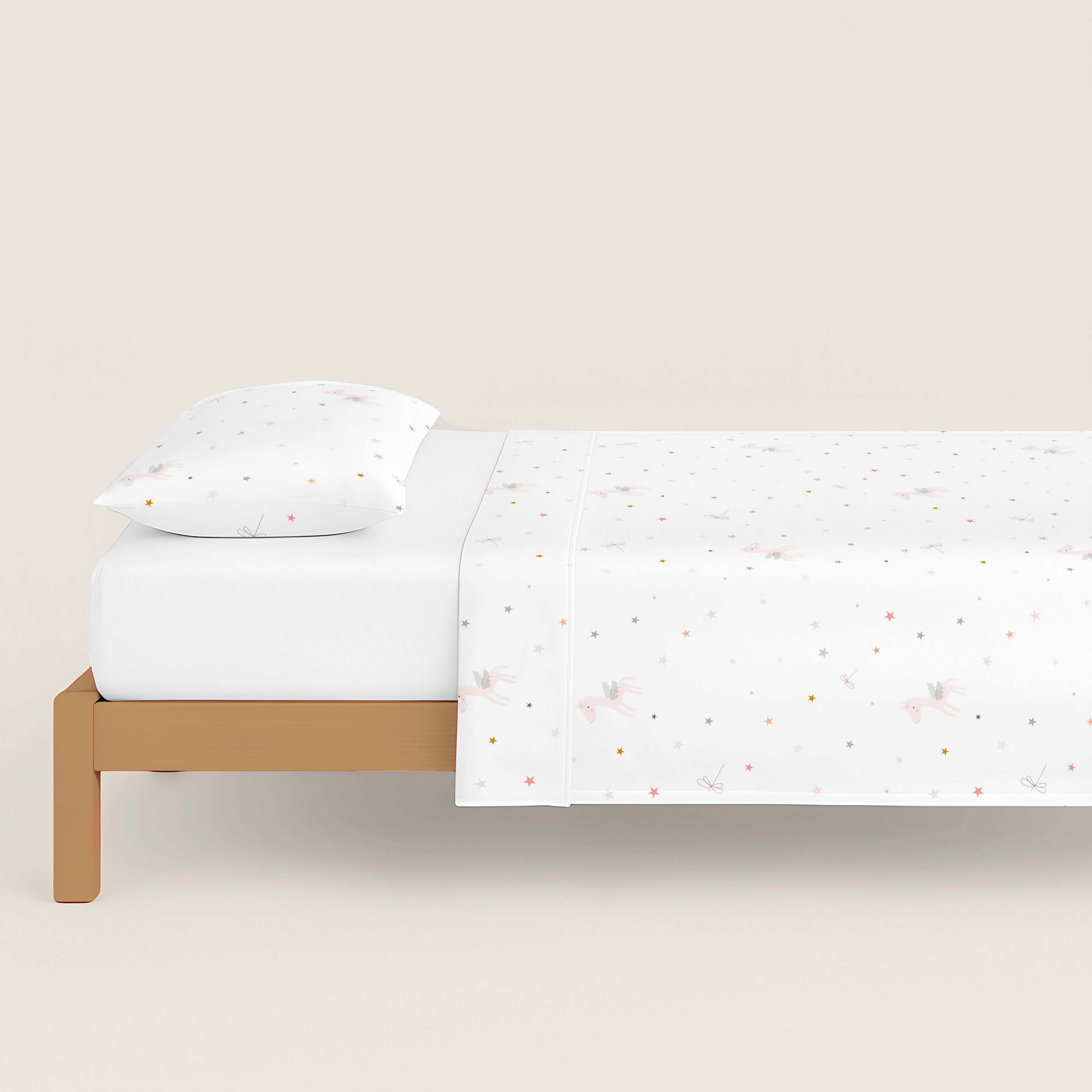 COPRIPIUMINO REVERSIBILE STAMPATO PER BAMBINI PEGASO MAGICO 100% COTONE