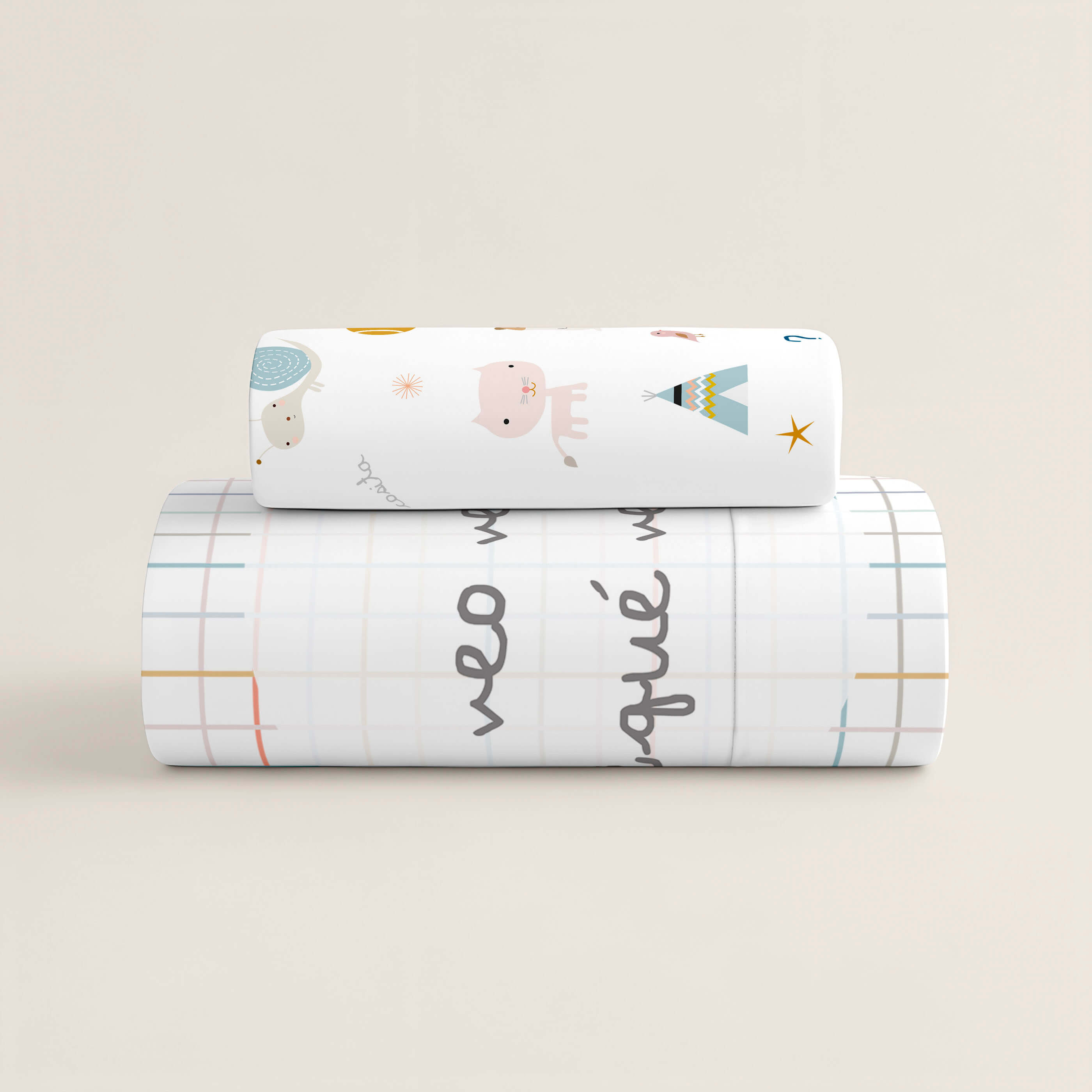 COPRIPIUMINO REVERSIBILE STAMPATO PER BAMBINI VEO VEO 100% COTONE