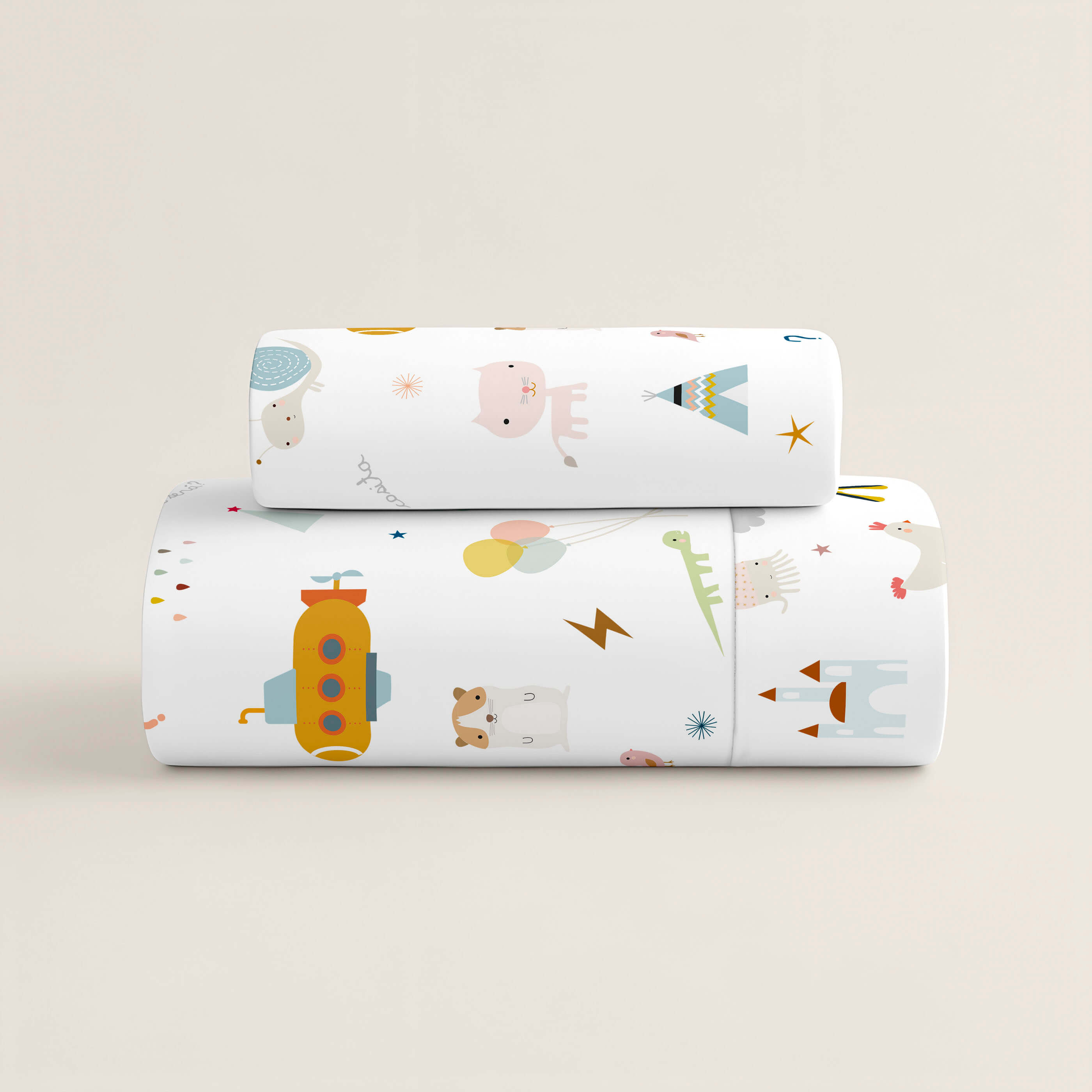 COPRIPIUMINO REVERSIBILE STAMPATO PER BAMBINI VEO VEO 100% COTONE
