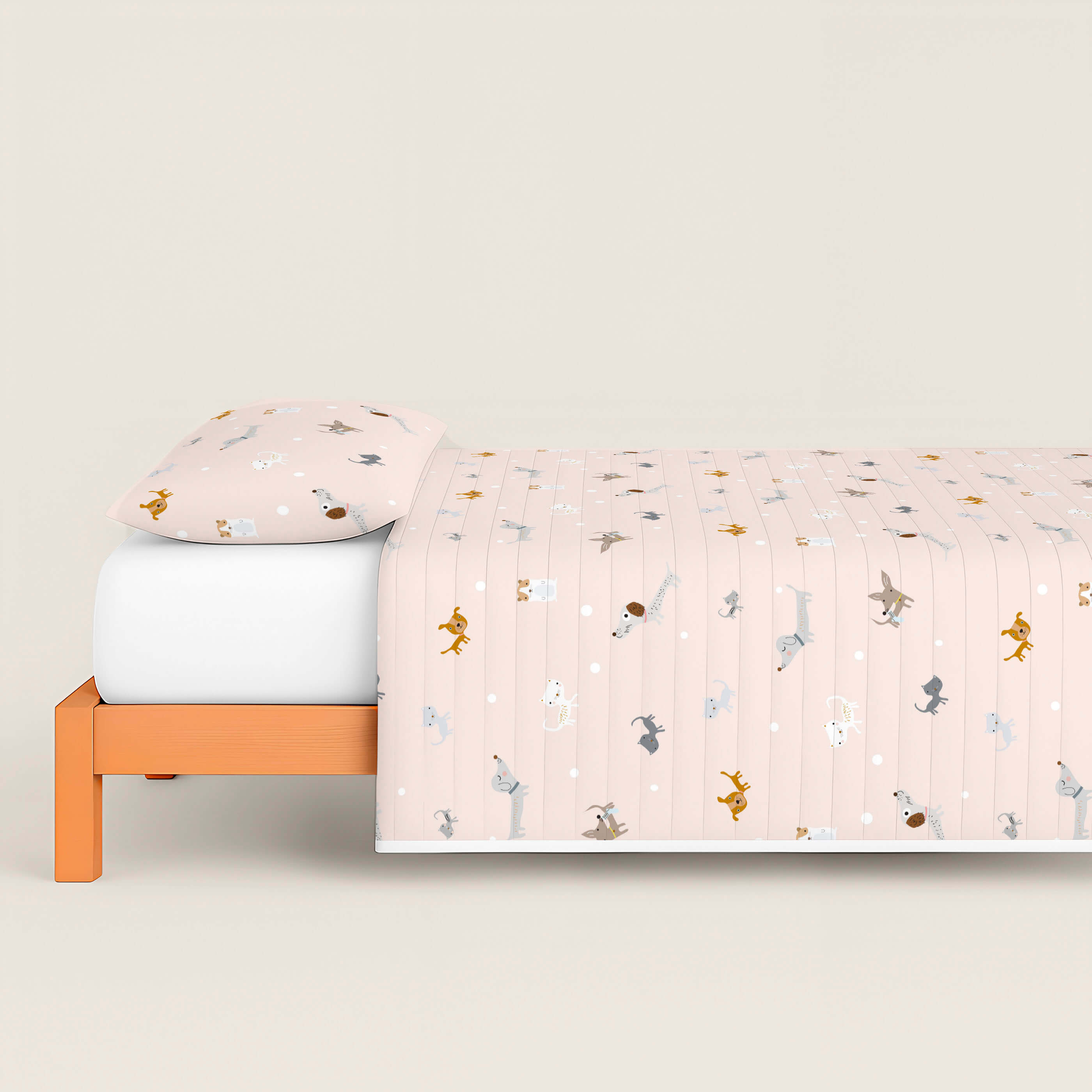 COPRILETTO BOUTIS REVERSIBILE STAMPATO PER BAMBINI AMICI PELOSI 100% COTONE