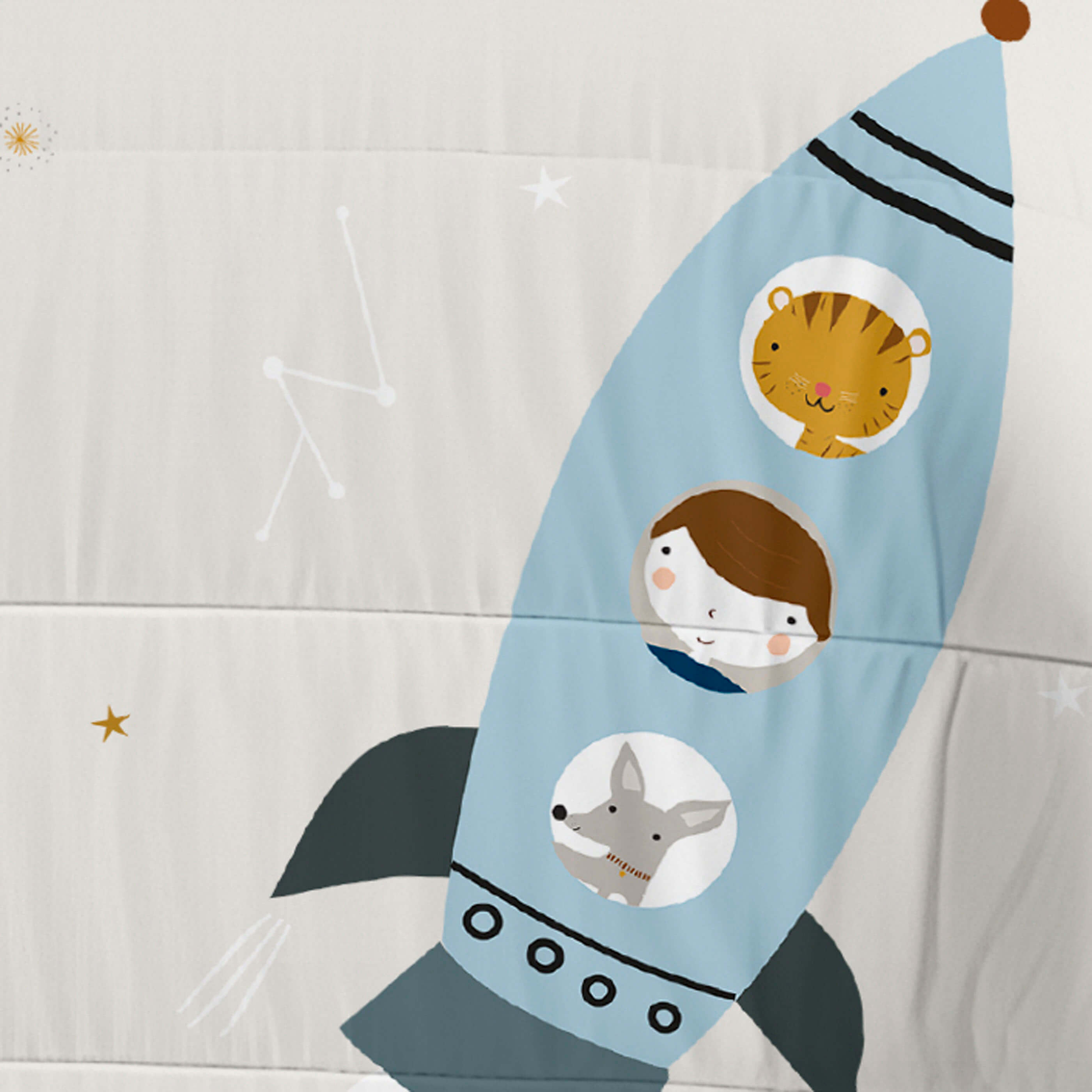 EDREDÓN NÓRDICO ESTAMPADO INFANTIL VIAJE ESPACIAL
