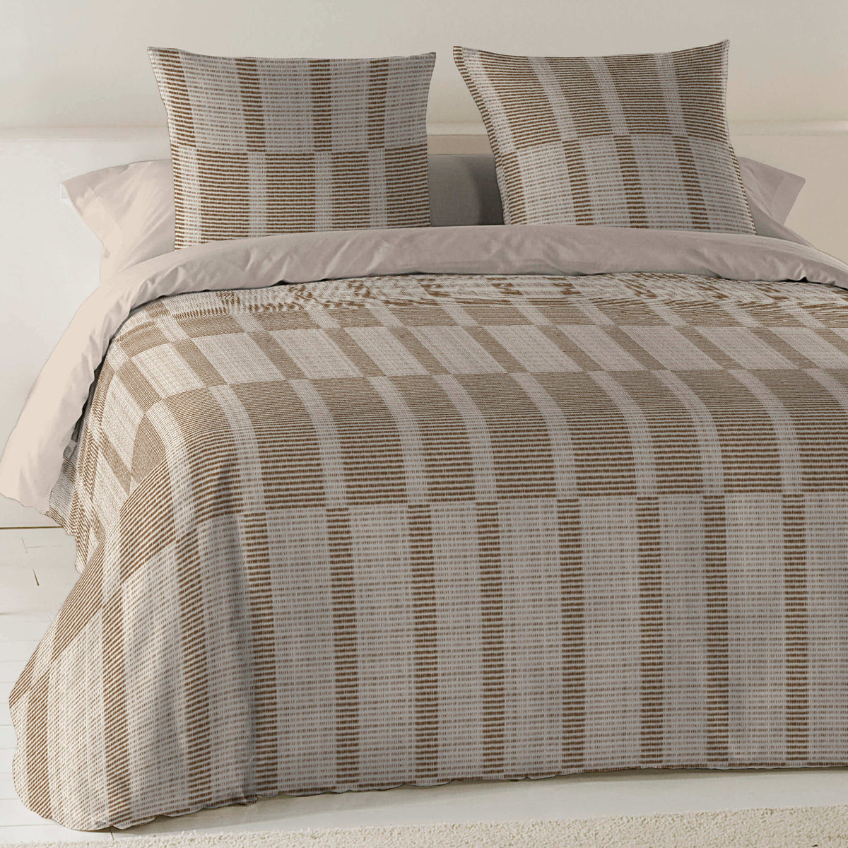 HOUSSE DE COUETTE IMPRIMÉE NAUEK GREY 100% COTON