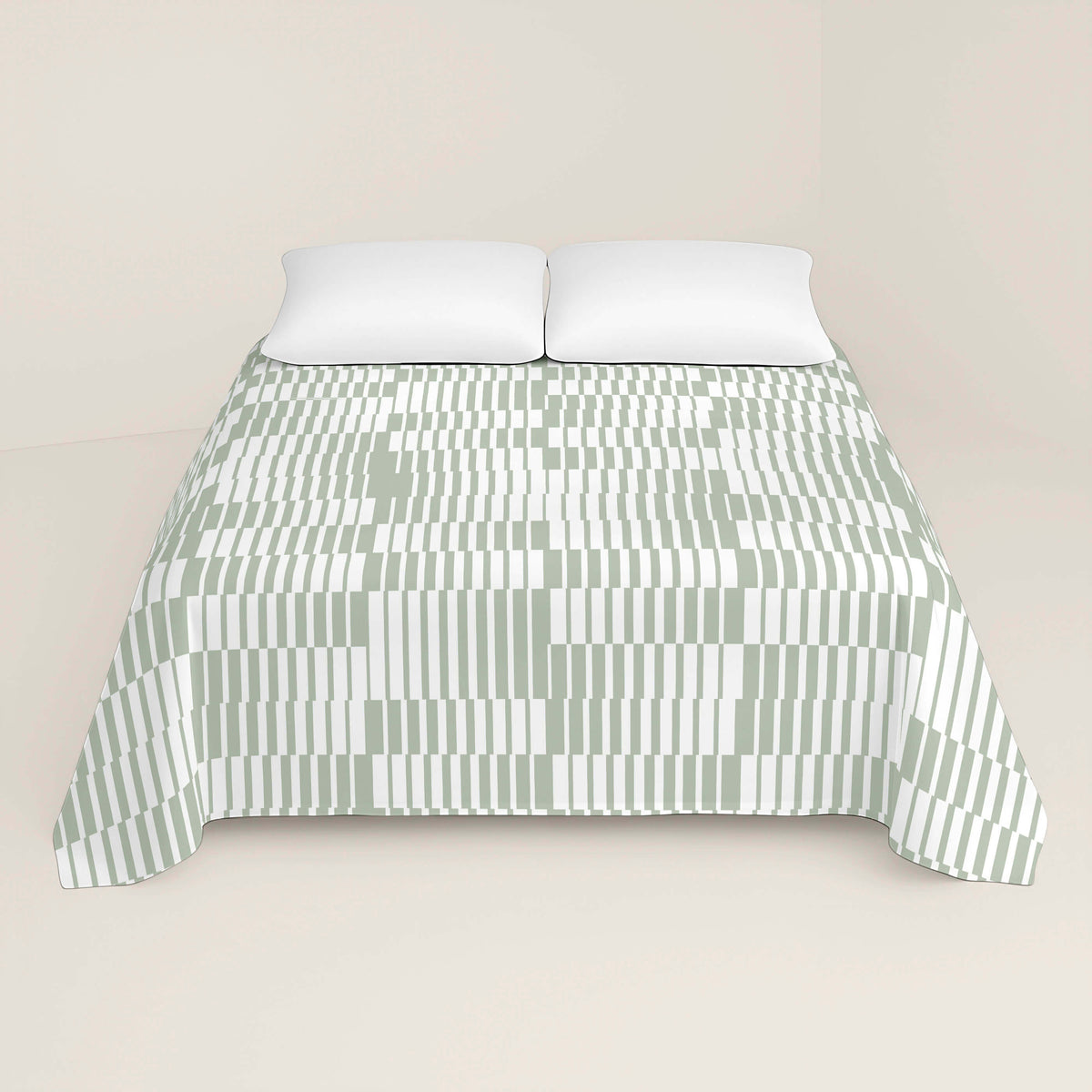 JUEGO SÁBANAS ESTAMPADAS MARCOS GREEN 100% ALGODÓN