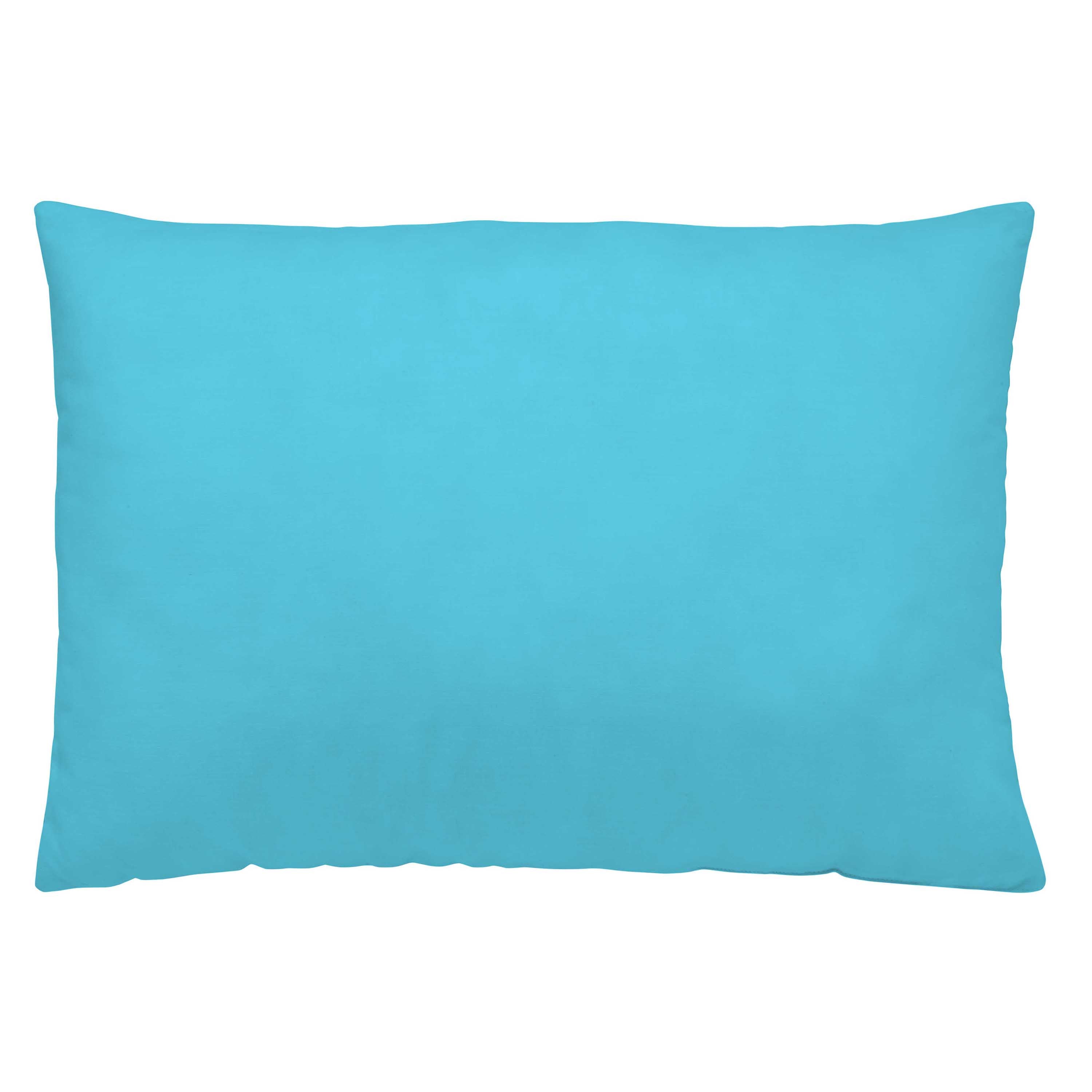 FUNDA DE ALMOHADA 100% ALGODÓN TURQUESA CLARO