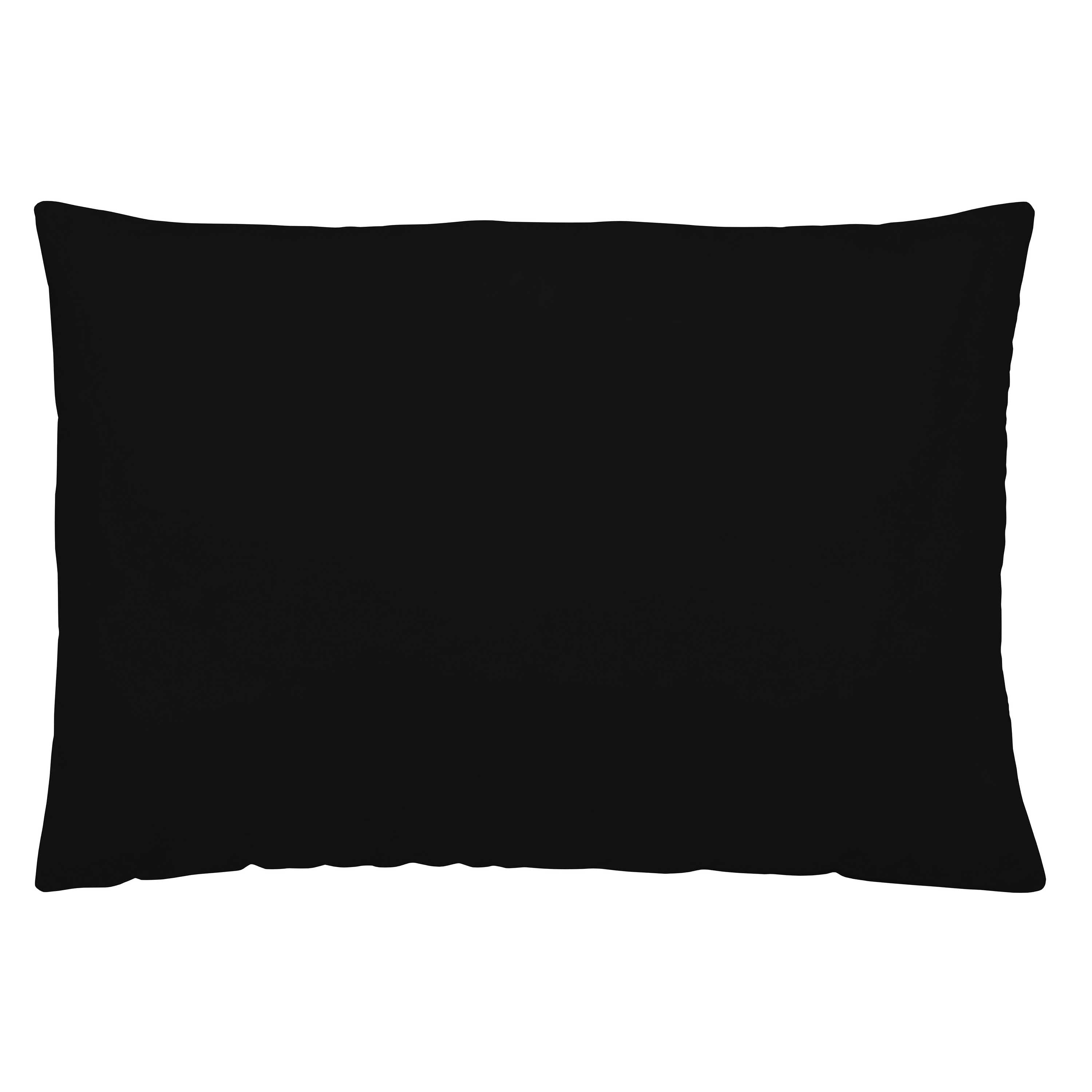 FUNDA DE ALMOHADA 100% ALGODÓN NEGRO