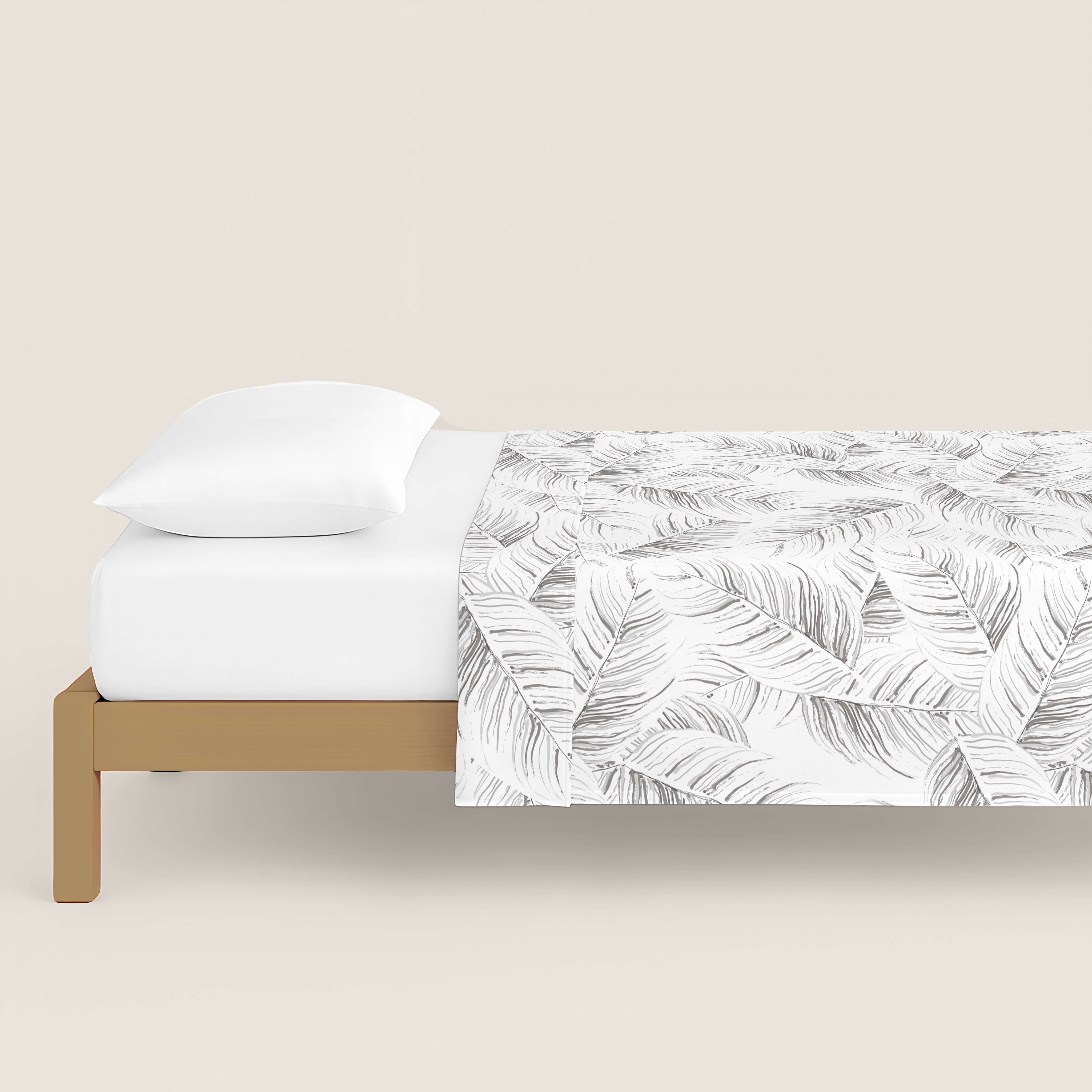 JUEGO SÁBANAS ESTAMPADAS ACANTO STONE 100% ALGODÓN