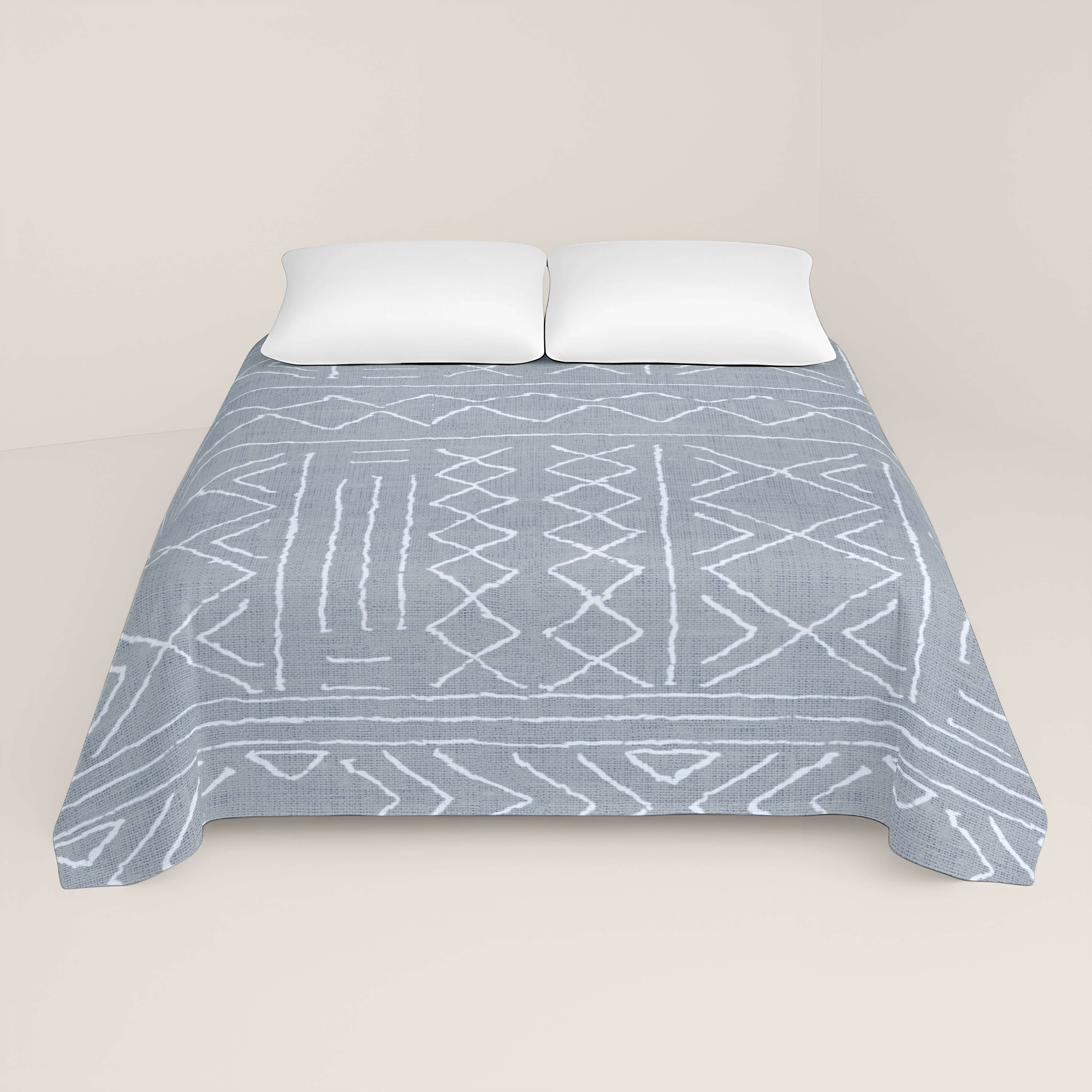 JUEGO SÁBANAS ESTAMPADAS NAUEK GREY 100% ALGODÓN