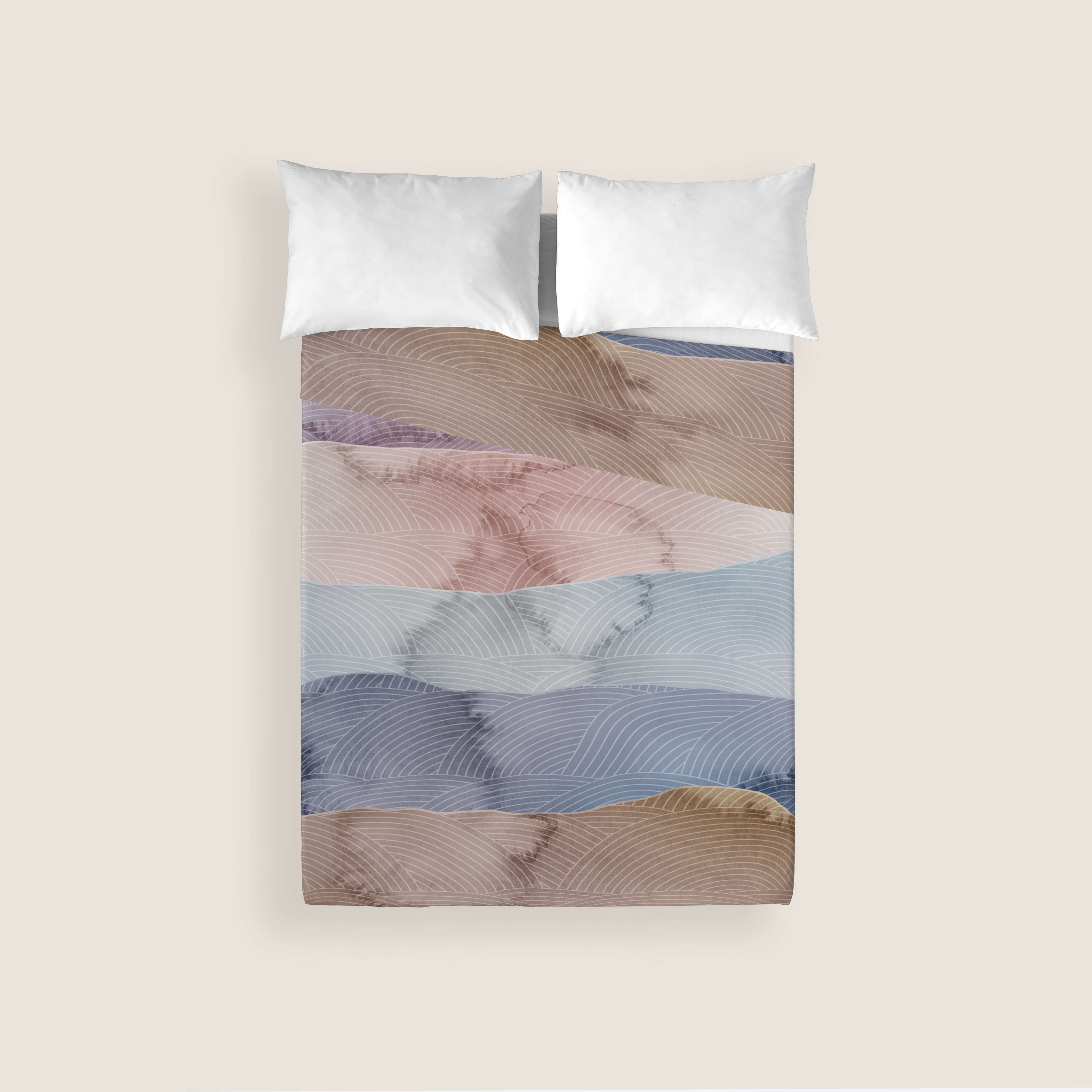 JUEGO SÁBANAS ESTAMPADAS OCEAN BLUE 100% ALGODÓN