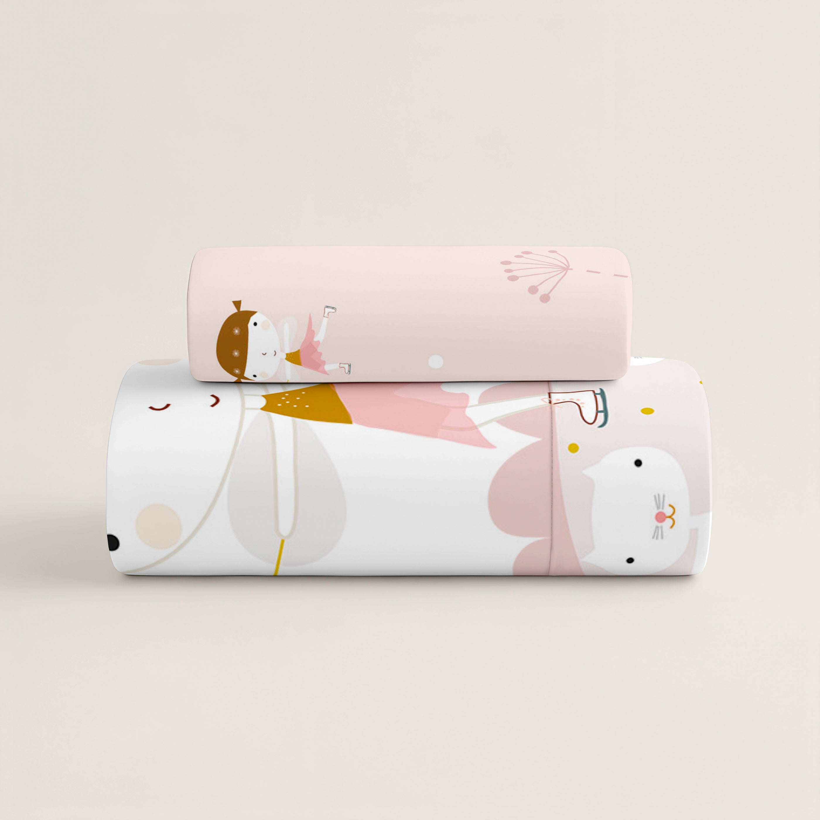 PARURE DE DRAPS IMPRIMÉE ENFANT PATINEUSE 100% COTON