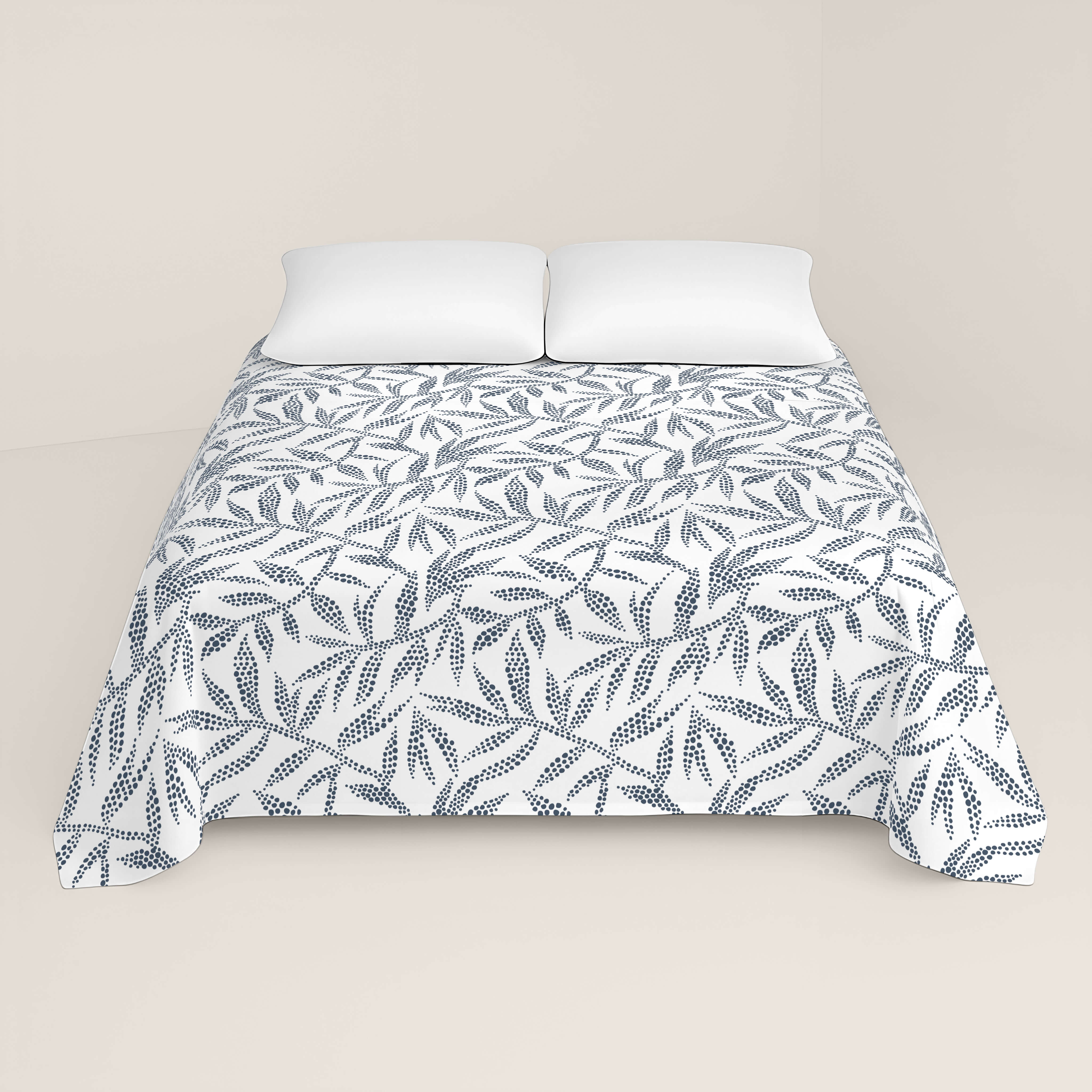 JUEGO SÁBANAS ESTAMPADAS WAKIA BLUE 100% ALGODÓN