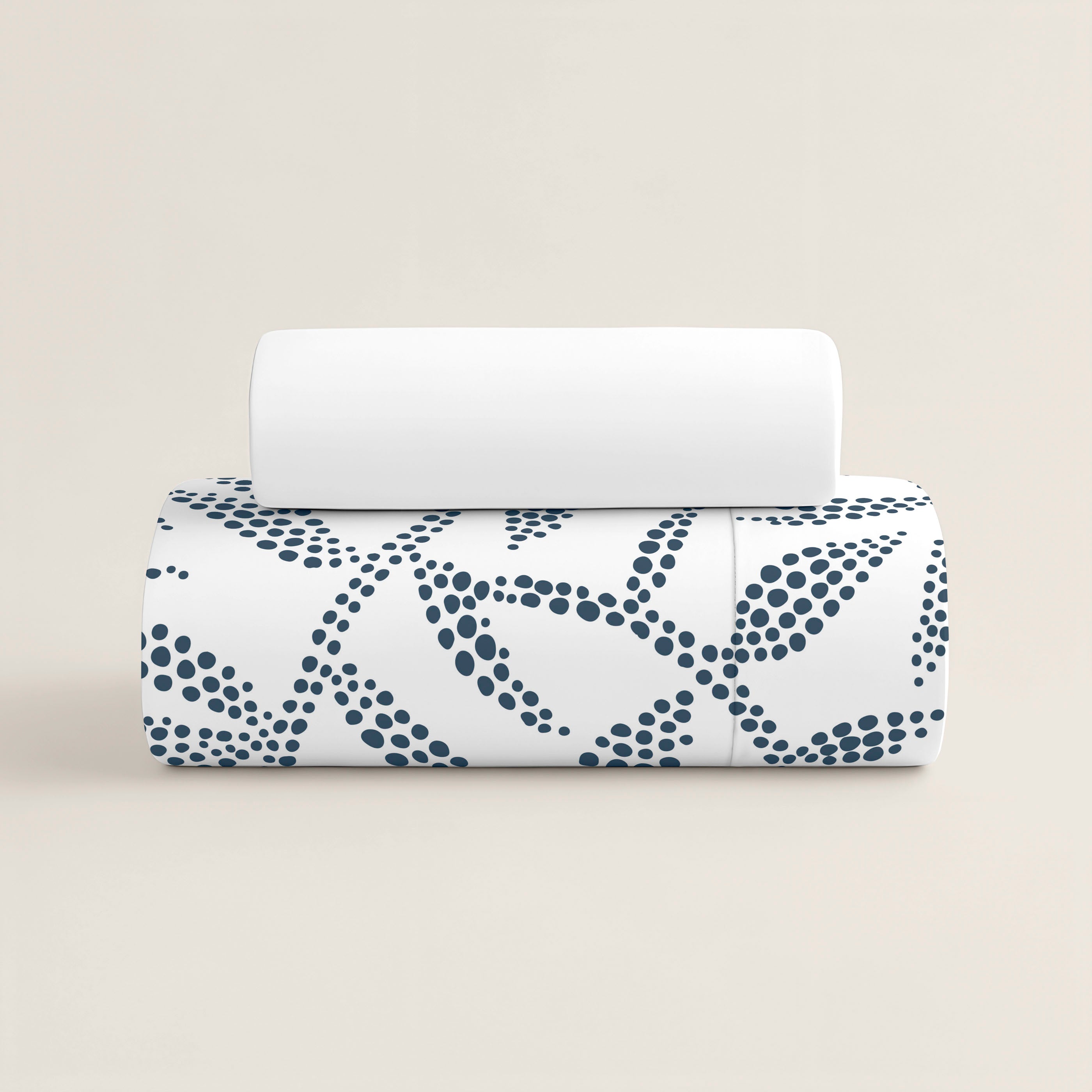 PARURE DE DRAPS IMPRIMÉE WAKIA BLEU 100% COTON